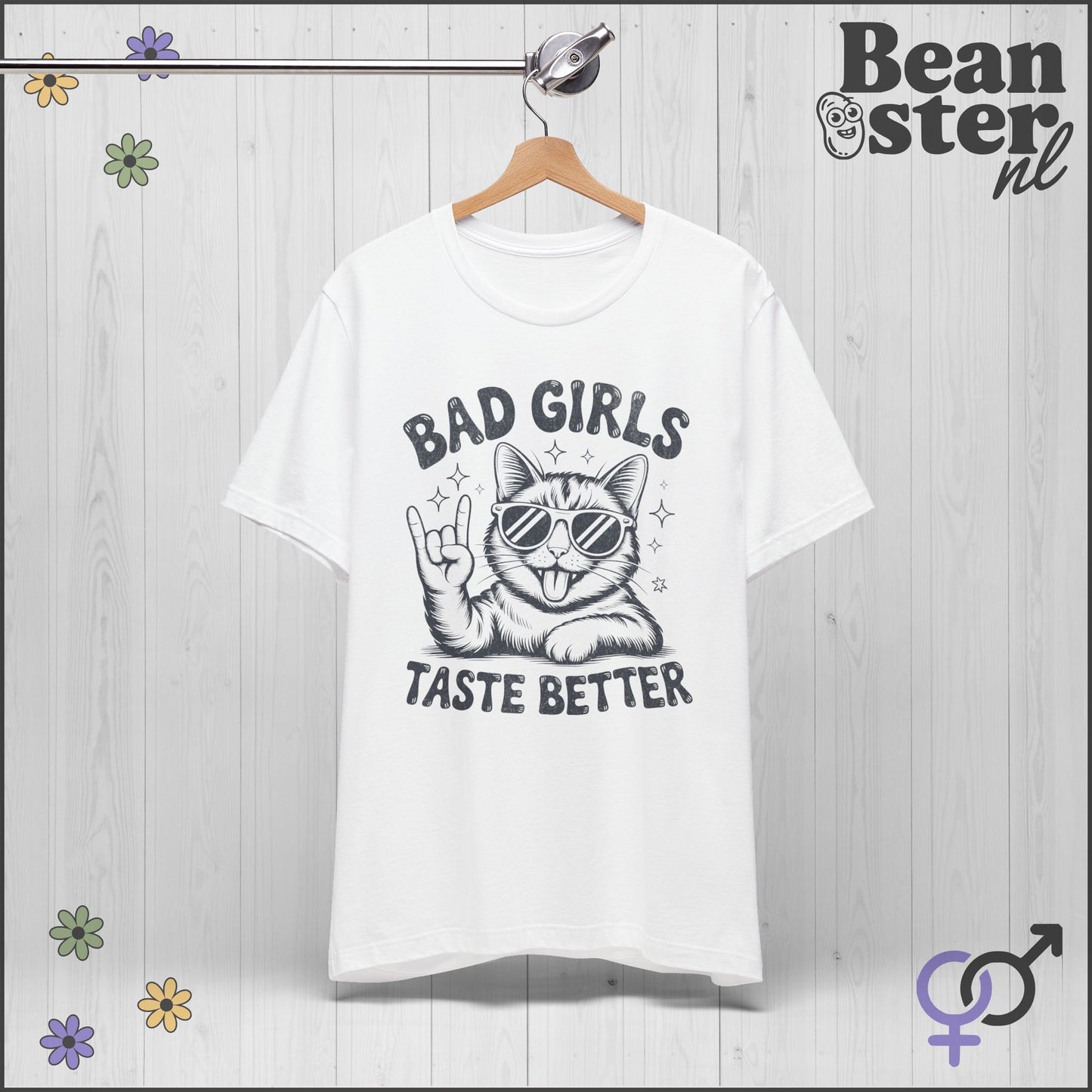 Bad Girls Taste Better – Cool Rock Cat Graphic Tee