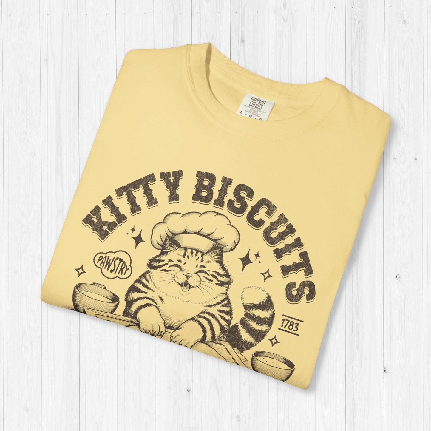 Kitty Biscuits Shirt – Cute Cat Baking Bread Tee for Cat Lovers