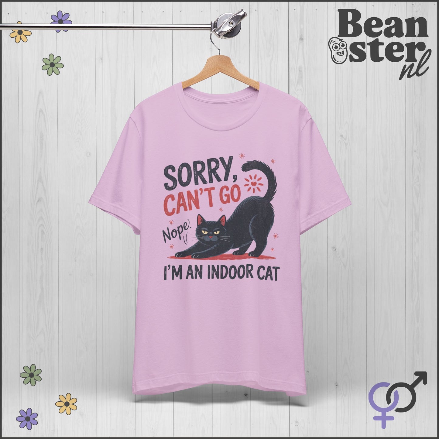 Sorry Can't Go I'm an Indoor Cat – Funny Retro Tee