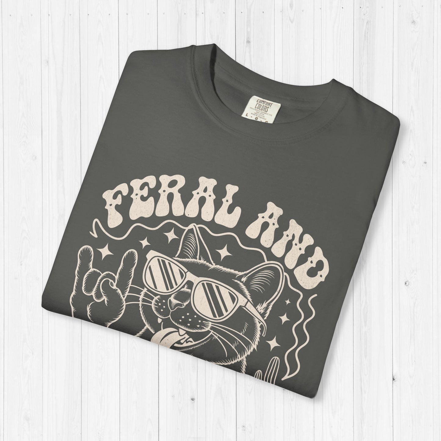 Feral and Spayed Cat Tee – Funny Vintage Feminist Shirt