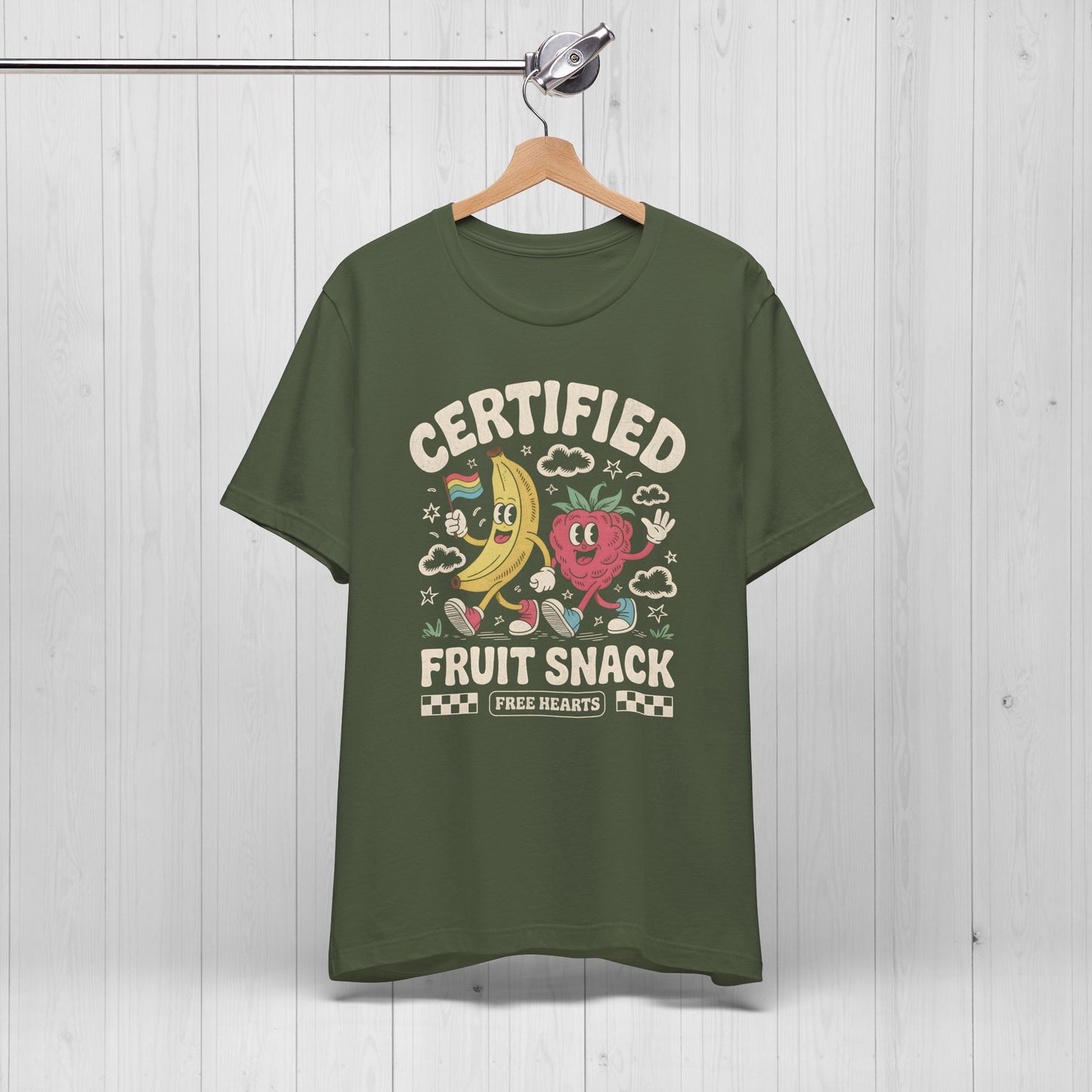 Certified Fruit Snack Tee – Cute Retro LGBTQ Pride Shirt