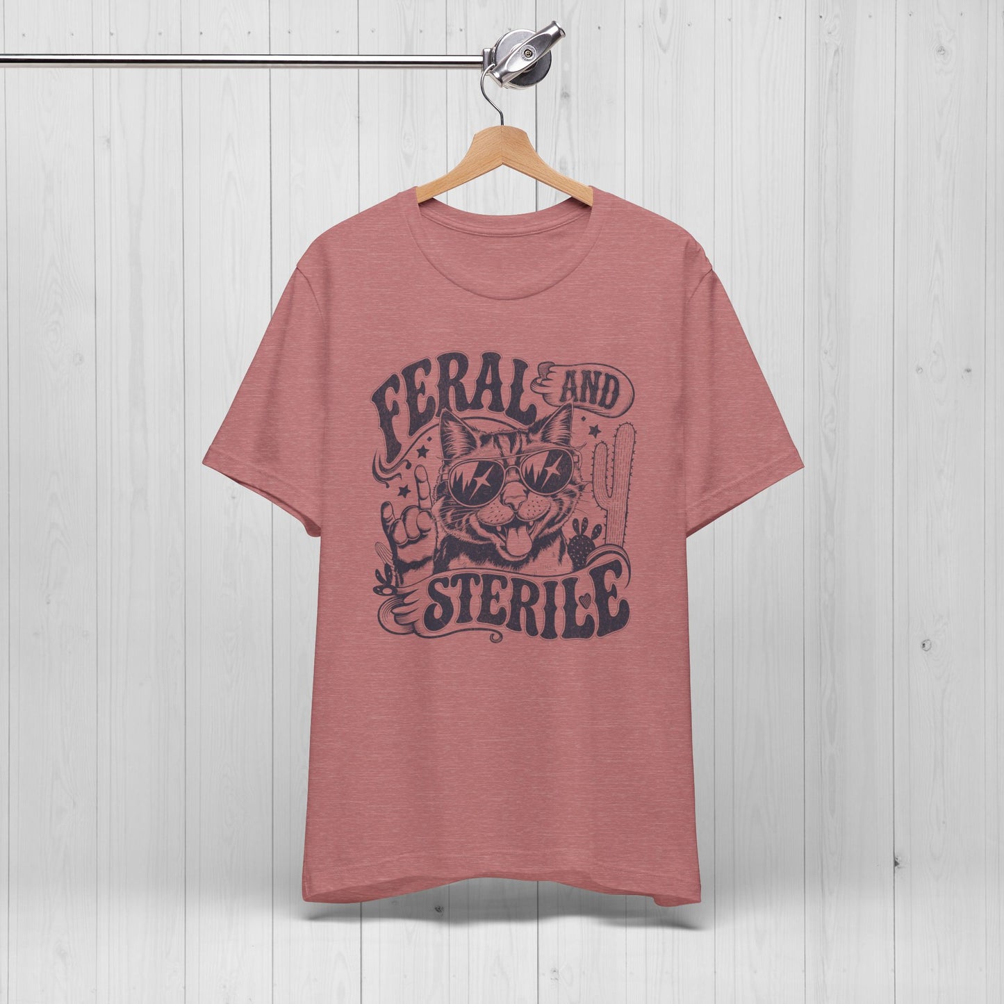 Feral and Sterile Rocker Cat Shirt – Funny Vintage Tee