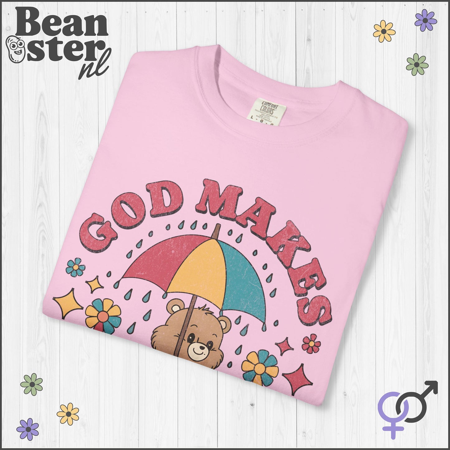 God Makes Me Wet T-Shirt – Funny Cartoon Oversized Tee