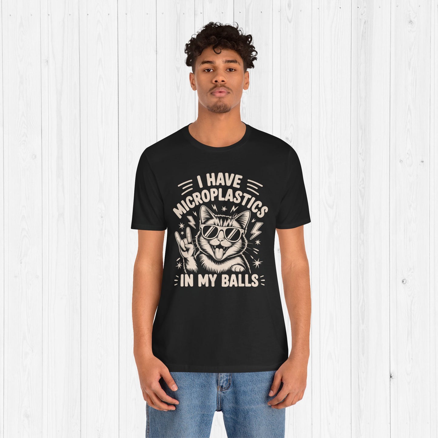 I Have Microplastics In My Balls Cat Meme Shirt