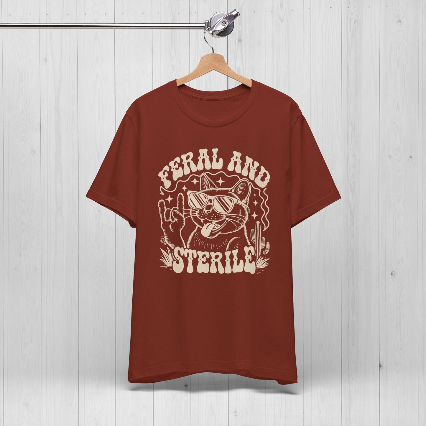 Feral and Sterile Rocker Cat Shirt – Funny Vintage Tee