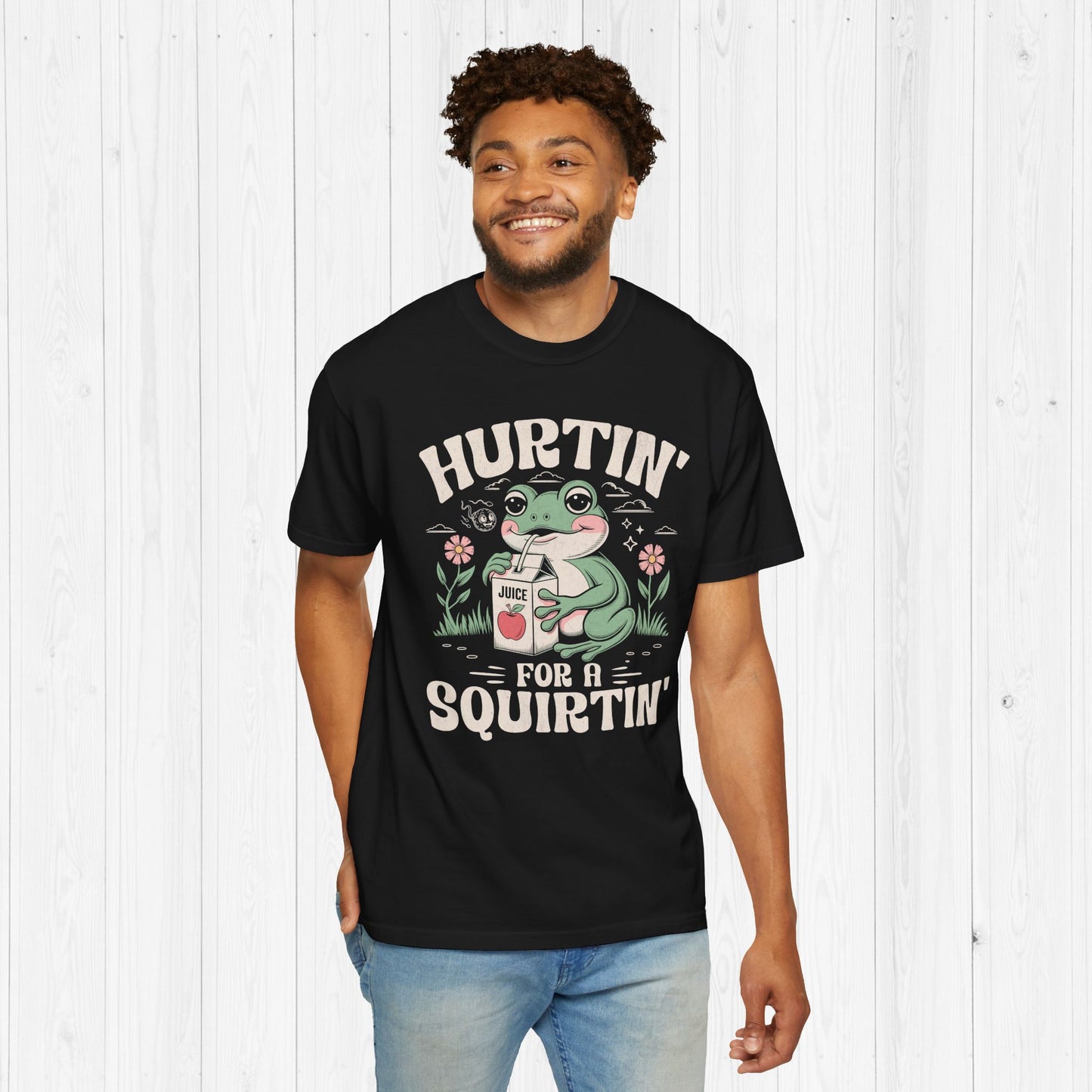 Hurtin' For A Squirtin' Funny Frog T-Shirt | Edgy Meme Tee Gift