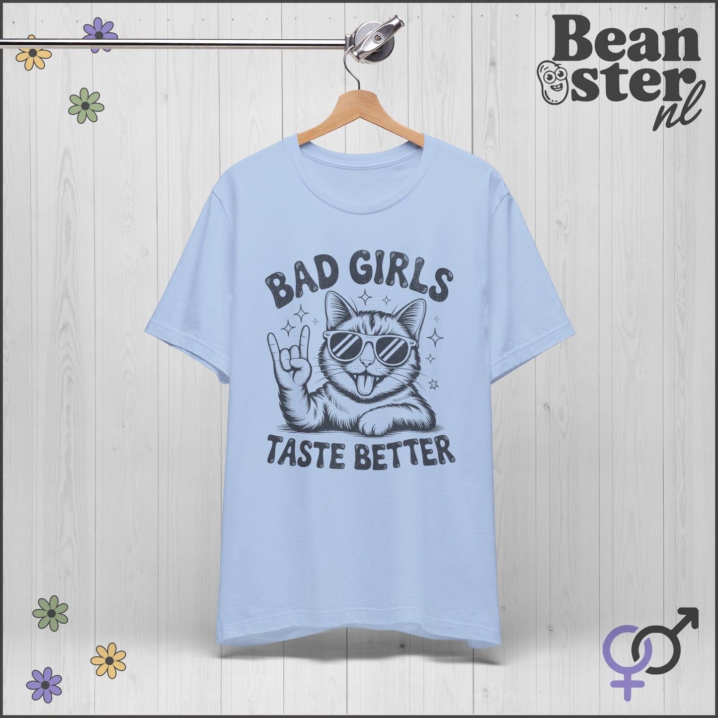 Bad Girls Taste Better – Cool Rock Cat Graphic Tee