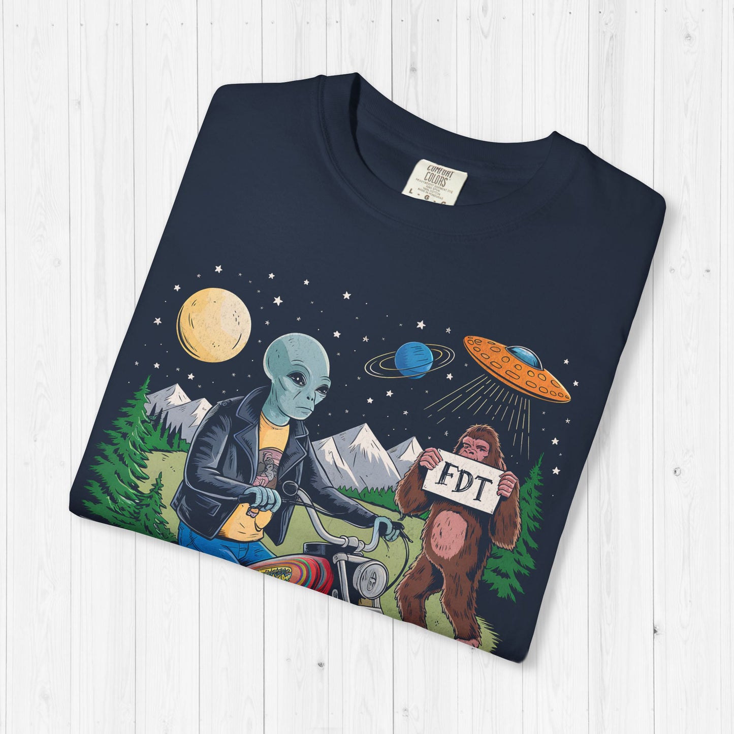 FDT Bigfoot & Alien Protest T-Shirt
