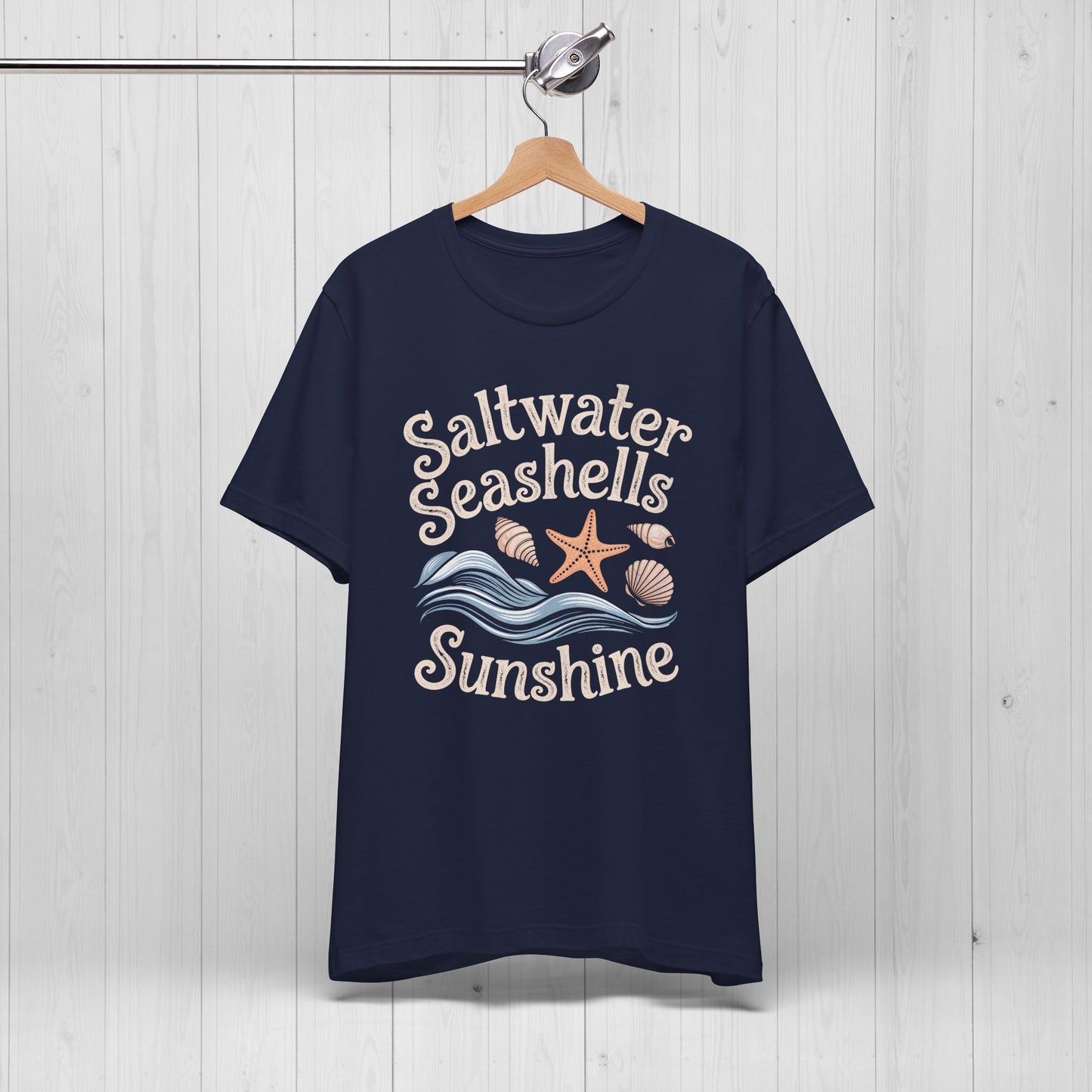 Saltwater Seashells Sunshine Tee โ Vintage Beach Vibes