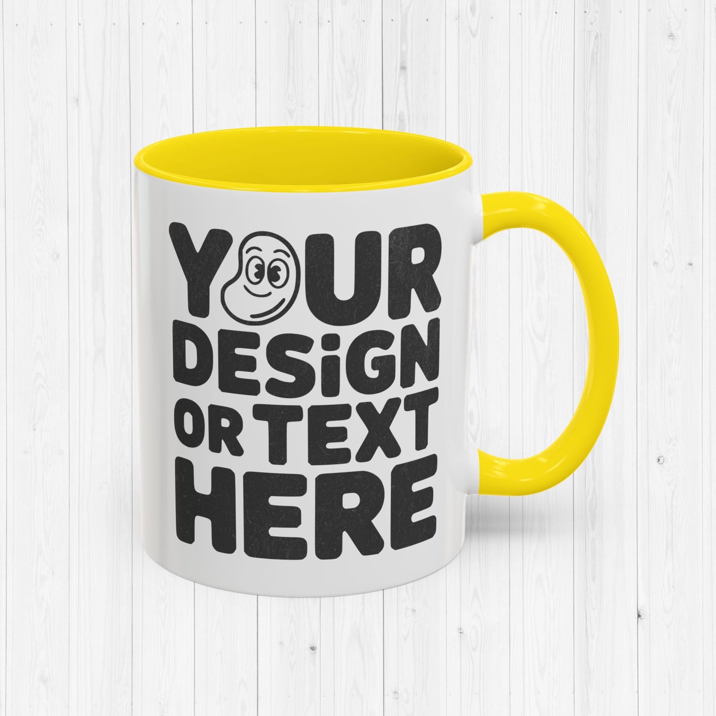 Personalized Accent Coffee Mug, Custom Mug Gift - Unique Coffee Cup.