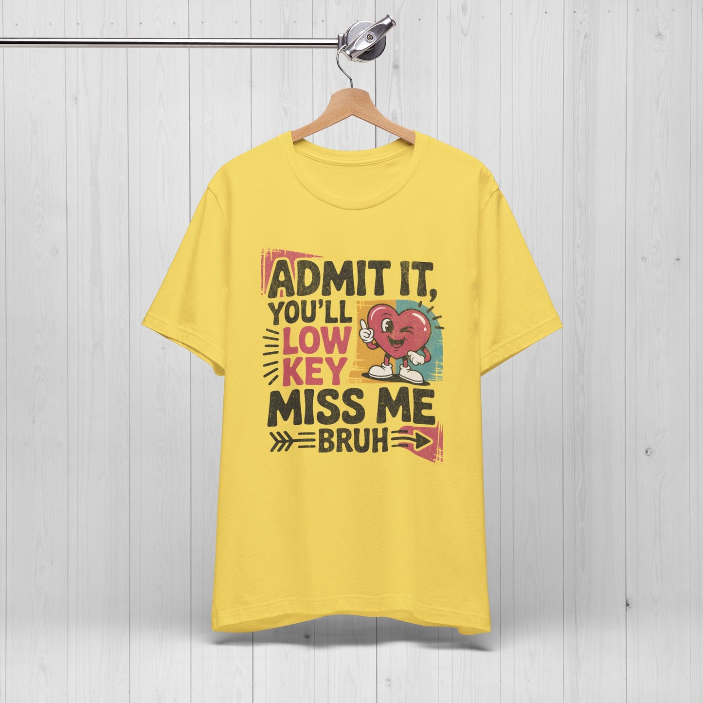 Admit You'll Low Key Miss Me T-Shirt – 90s Retro Funny Teacher Gift
