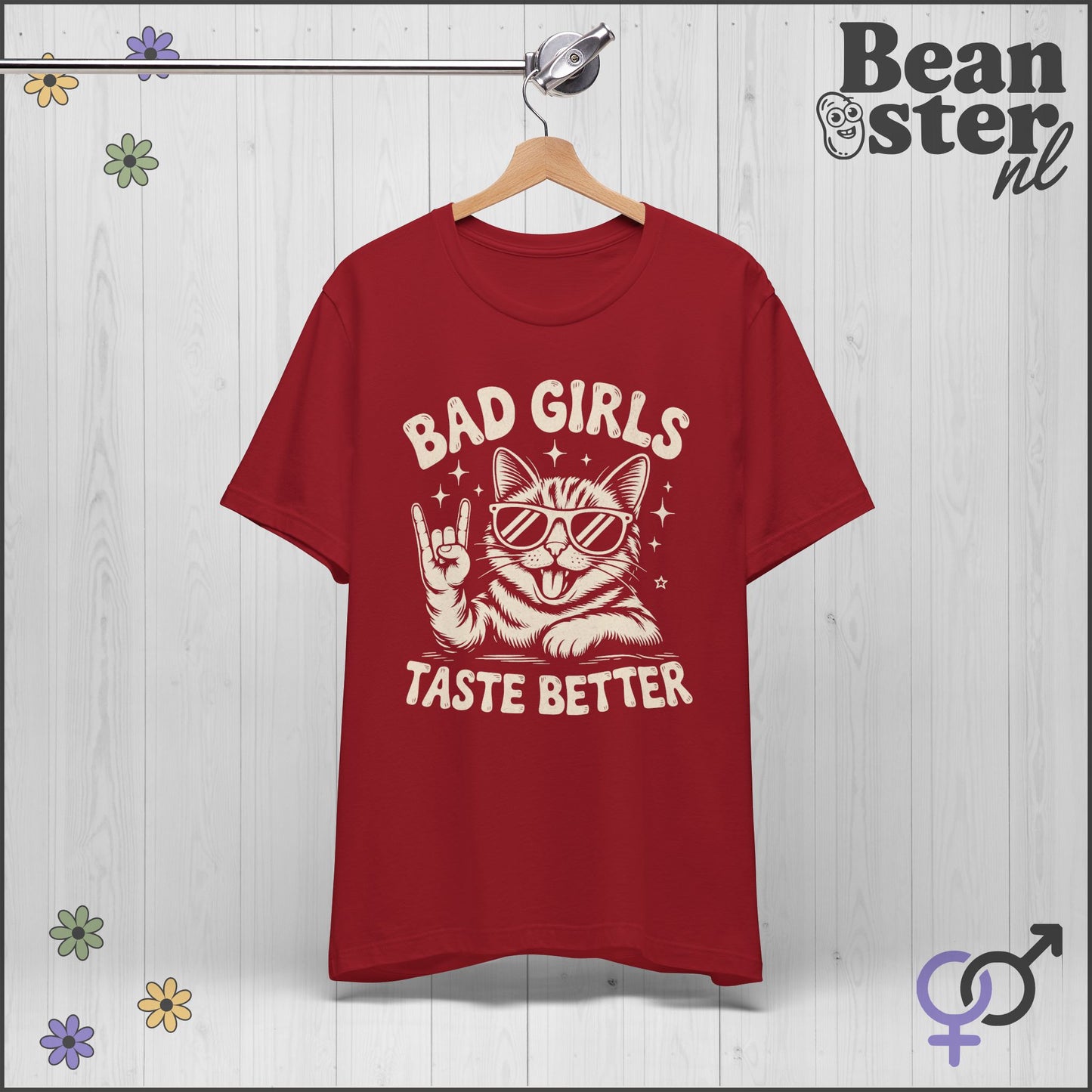 Bad Girls Taste Better – Cool Rock Cat Graphic Tee
