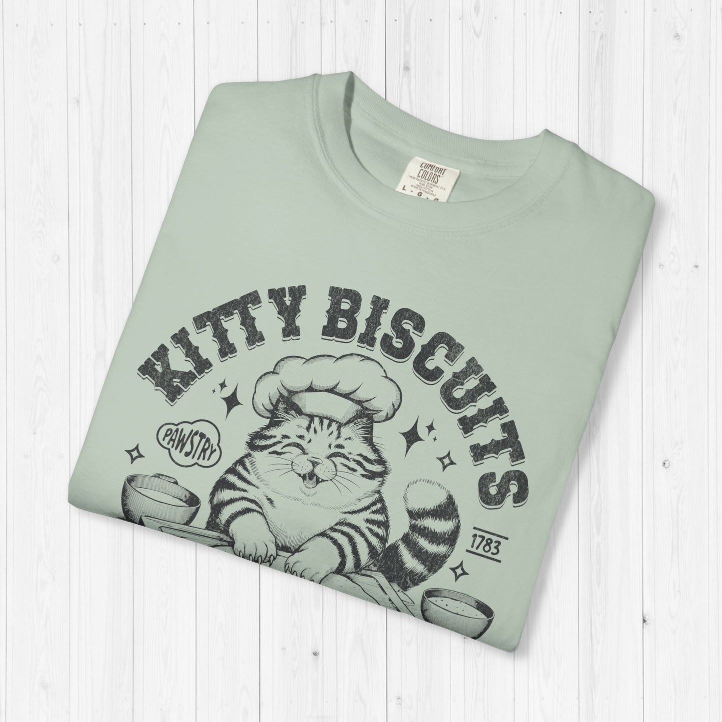 Kitty Biscuits Shirt – Cute Cat Baking Bread Tee for Cat Lovers