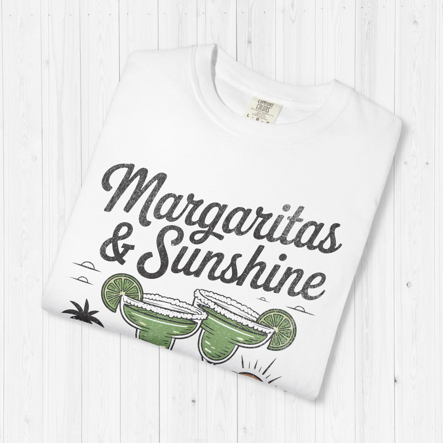 Margaritas and Sunshine Shirt – Vintage Summer Vibes Tee