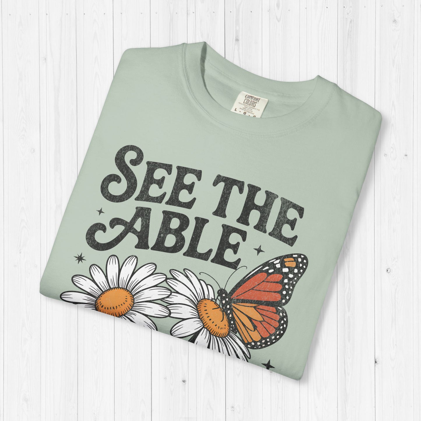 See The Able Not The Label Floral Autism Awareness Tee