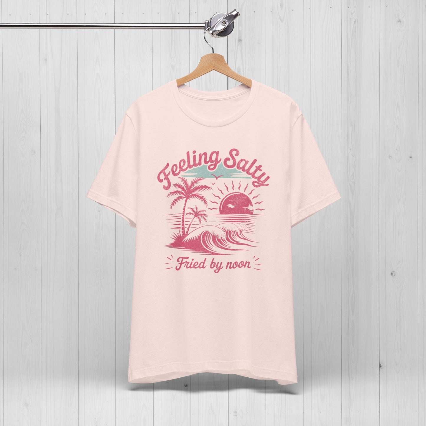 Feeling Salty Shirt Vintage Beach Tshirt 90s y2k Summer Shirts Beach Trip T-Shirt Summer Vacation Gift For Girls Trip Pink Retro Tee Cruise
