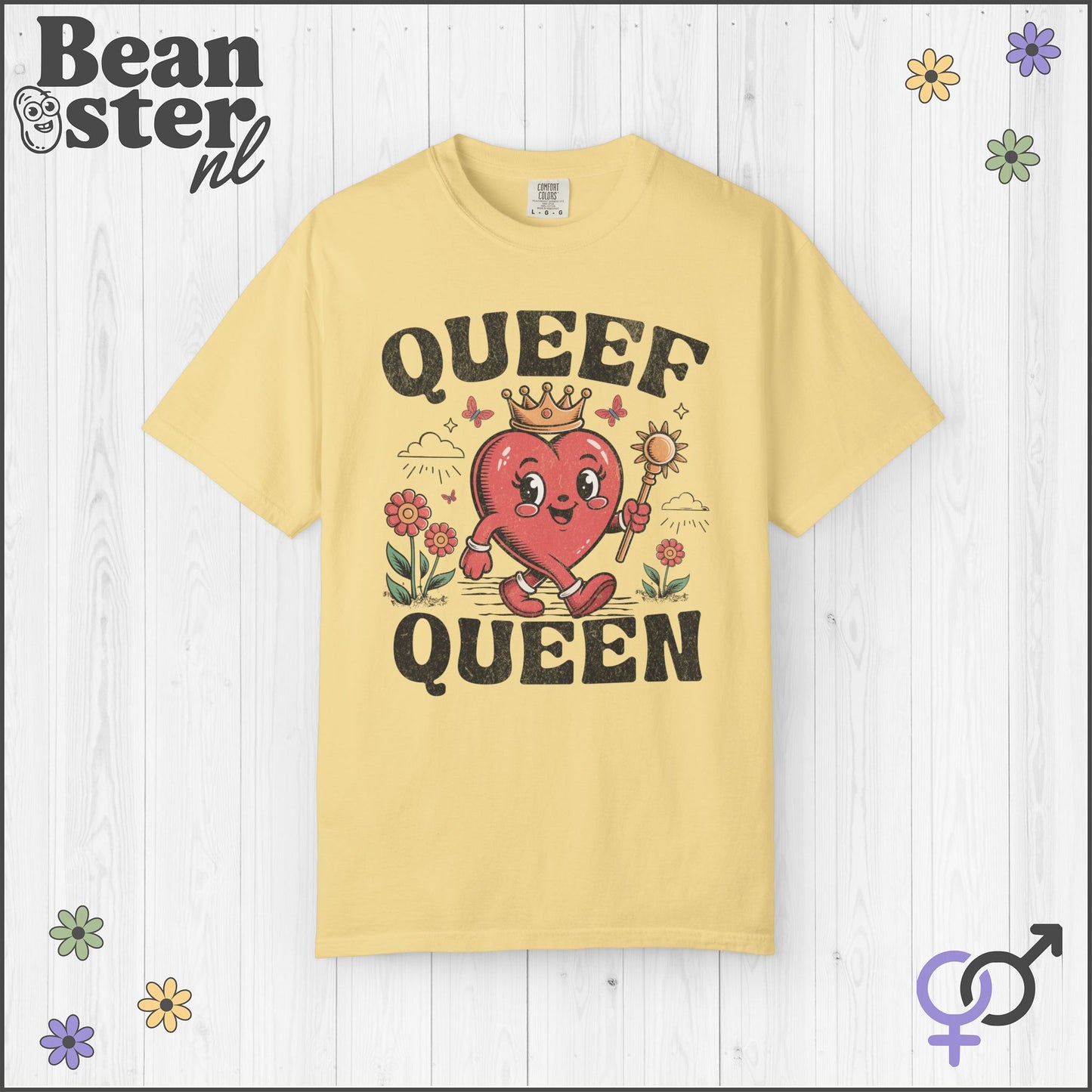Queef Queen Retro Heart Mascot Shirt