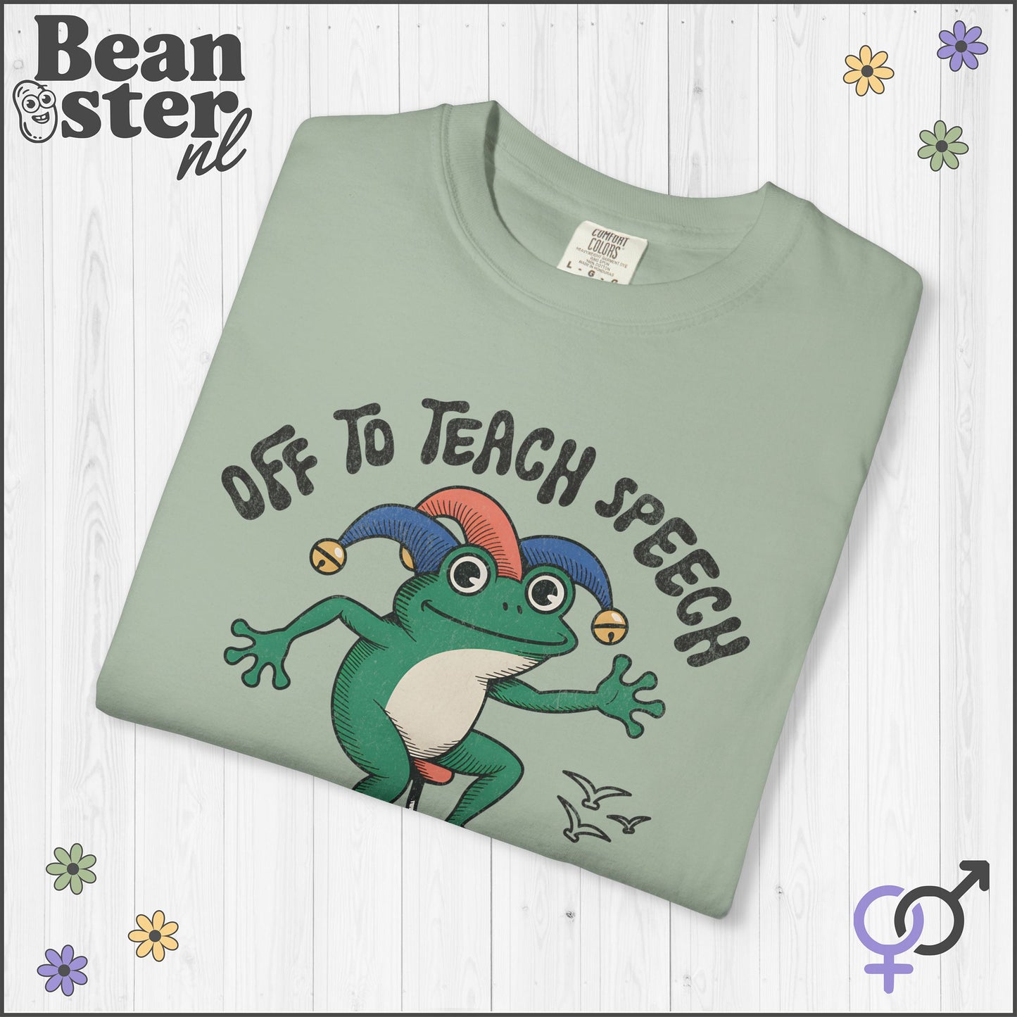 Funny Scooter Frog “Off to Teach Speech” T-Shirt
