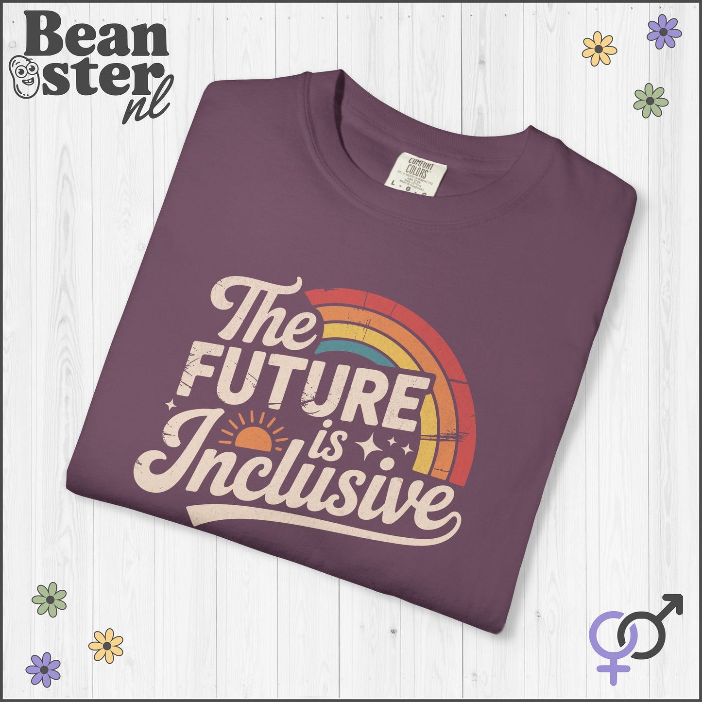 The Future Is Inclusive Retro Rainbow Shirt ๐