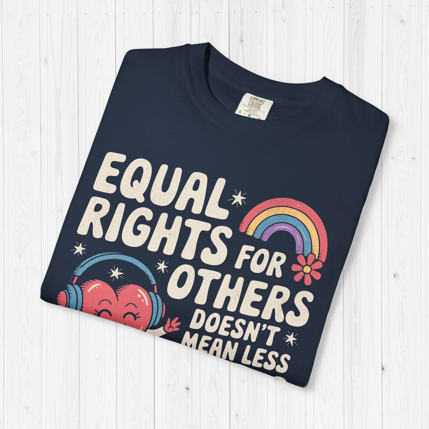 Equal Rights Retro Tee – It’s Not a Pie, It’s Justice 🍰🌈