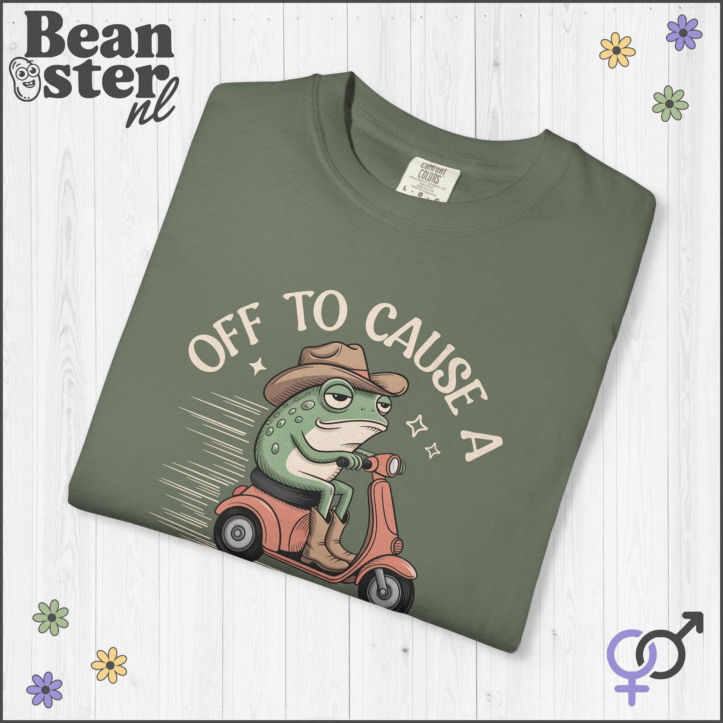 Off To Cause Kerfuffle Frog Meme T-Shirt | Funny Gift Tee