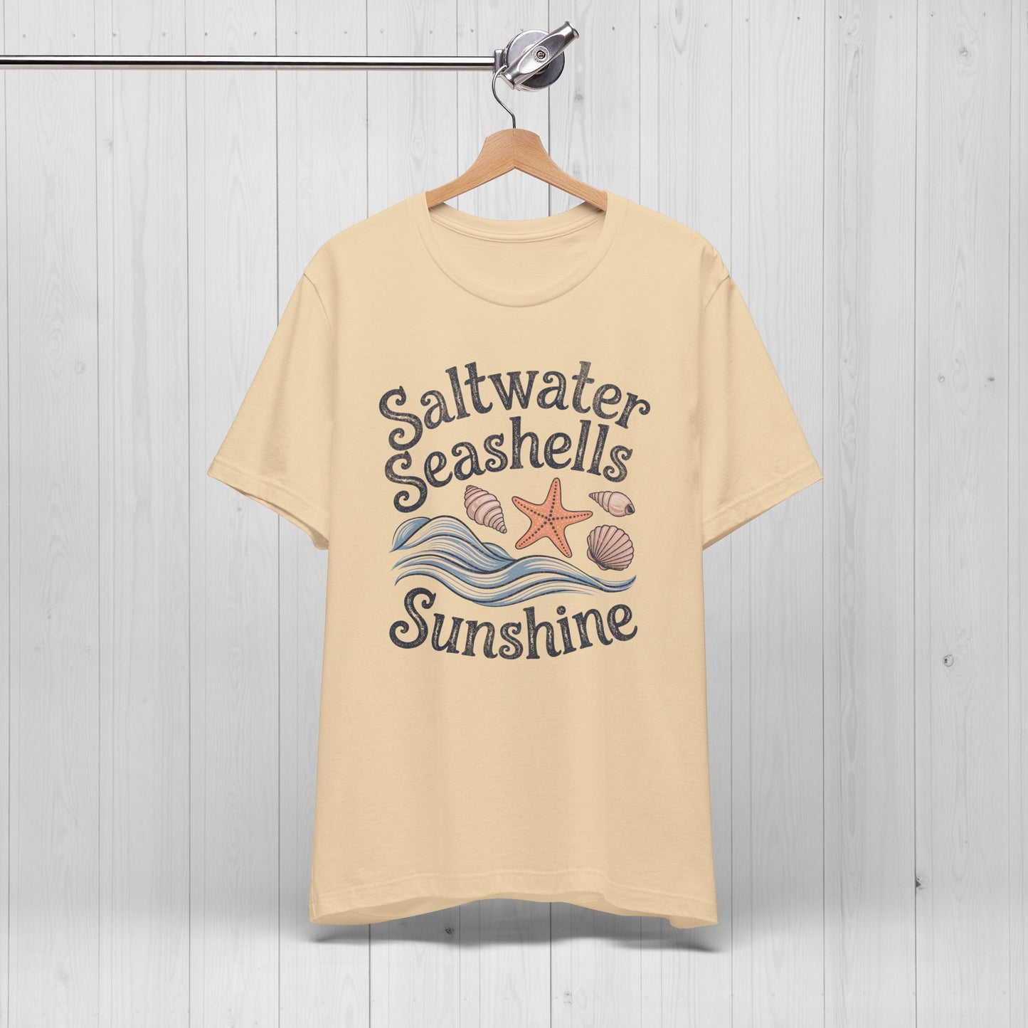 Saltwater Seashells Sunshine Tee โ Vintage Beach Vibes