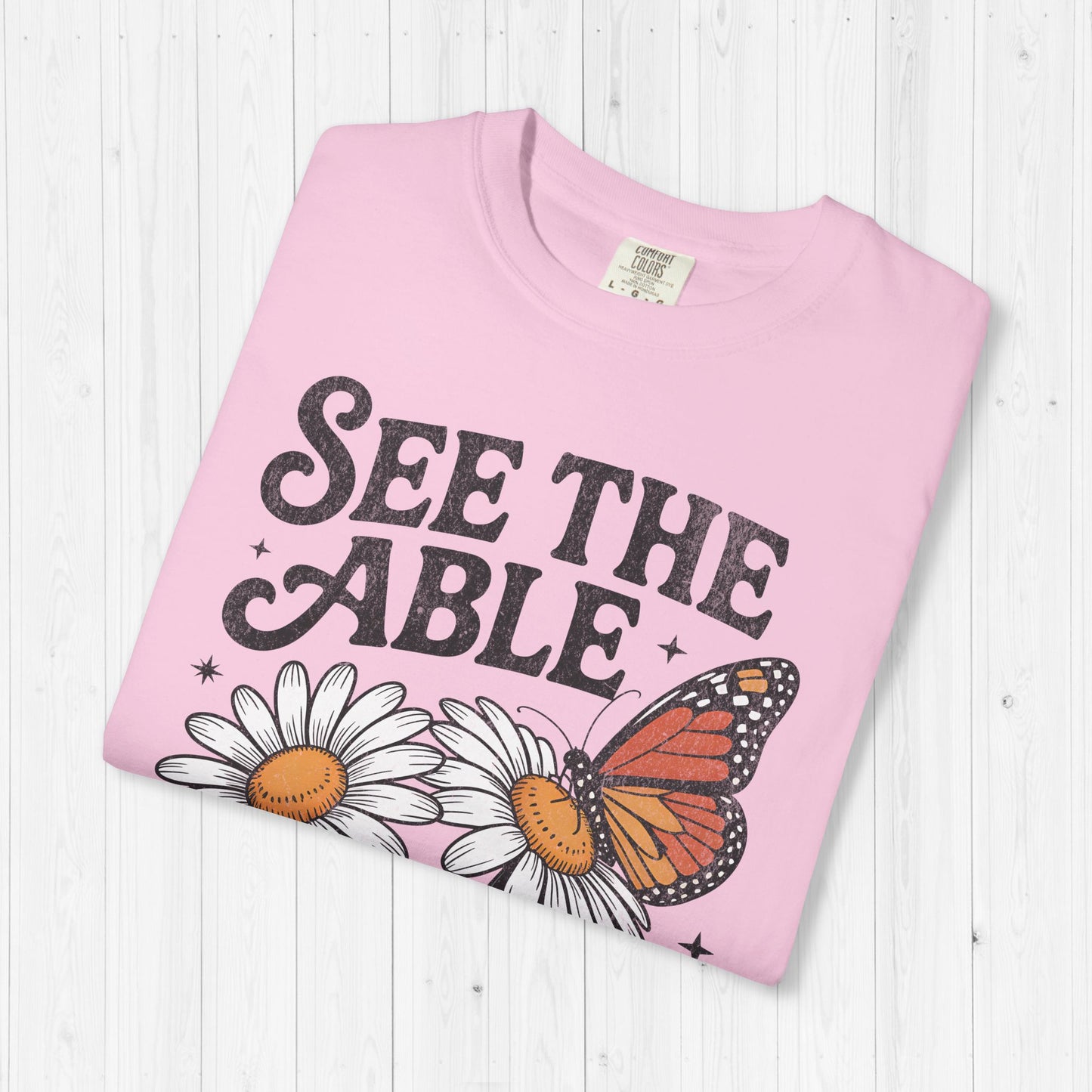 See The Able Not The Label Floral Autism Awareness Tee