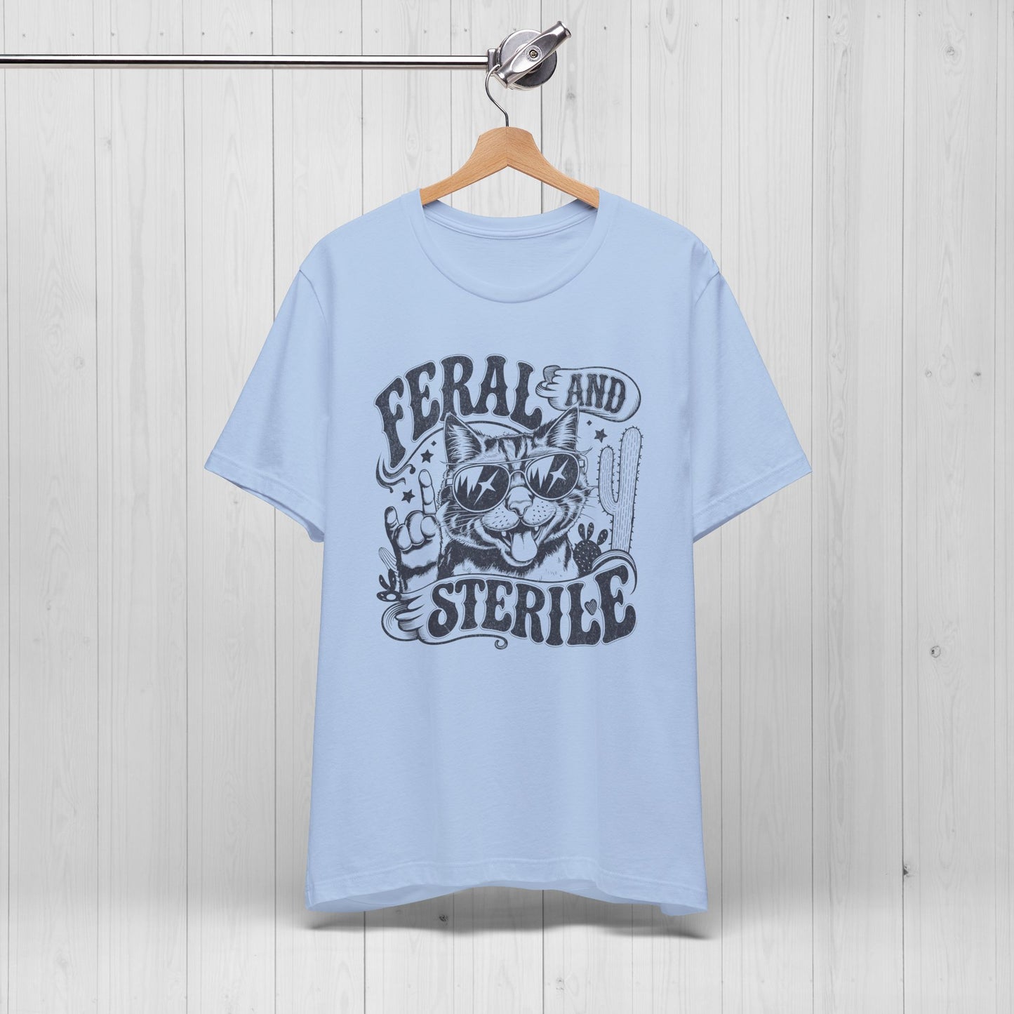 Feral and Sterile Rocker Cat Shirt – Funny Vintage Tee