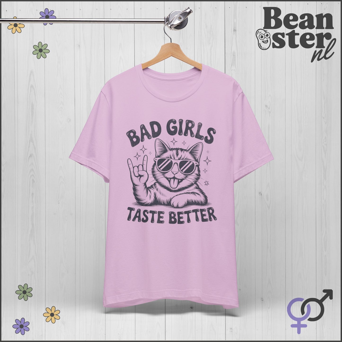 Bad Girls Taste Better – Cool Rock Cat Graphic Tee