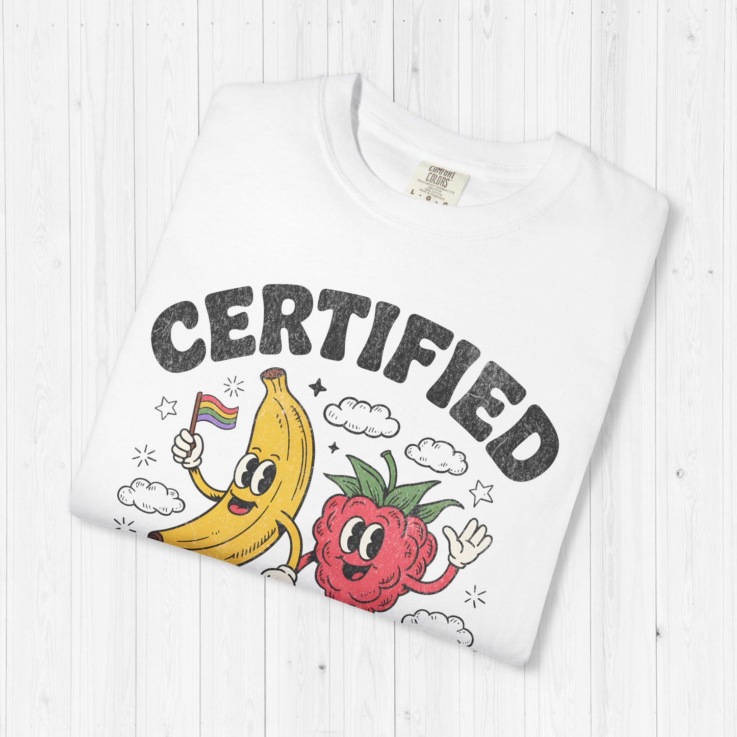Certified Fruit Snack Tee โ Cute Retro LGBTQ Shirt ๐๐