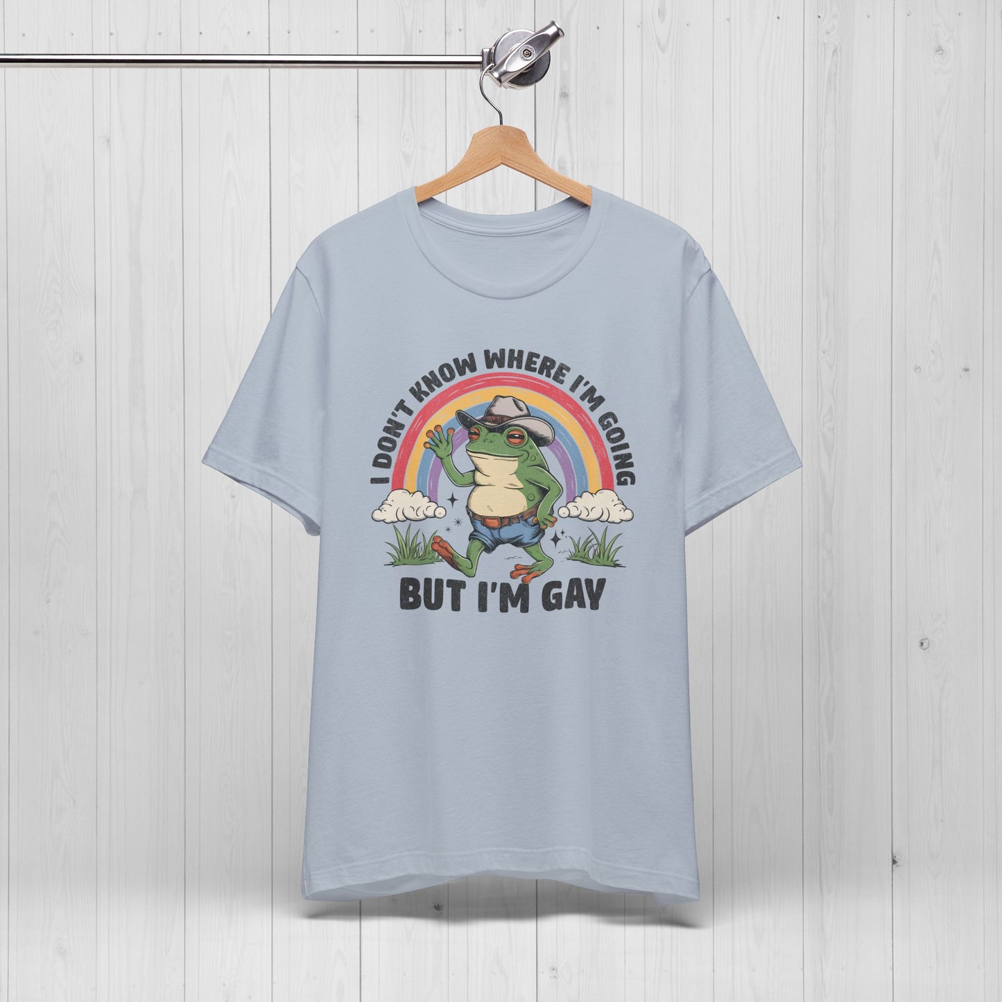 I Don’t Know Where I’m Going But I’m Gay Frog Tee 🐸🌈