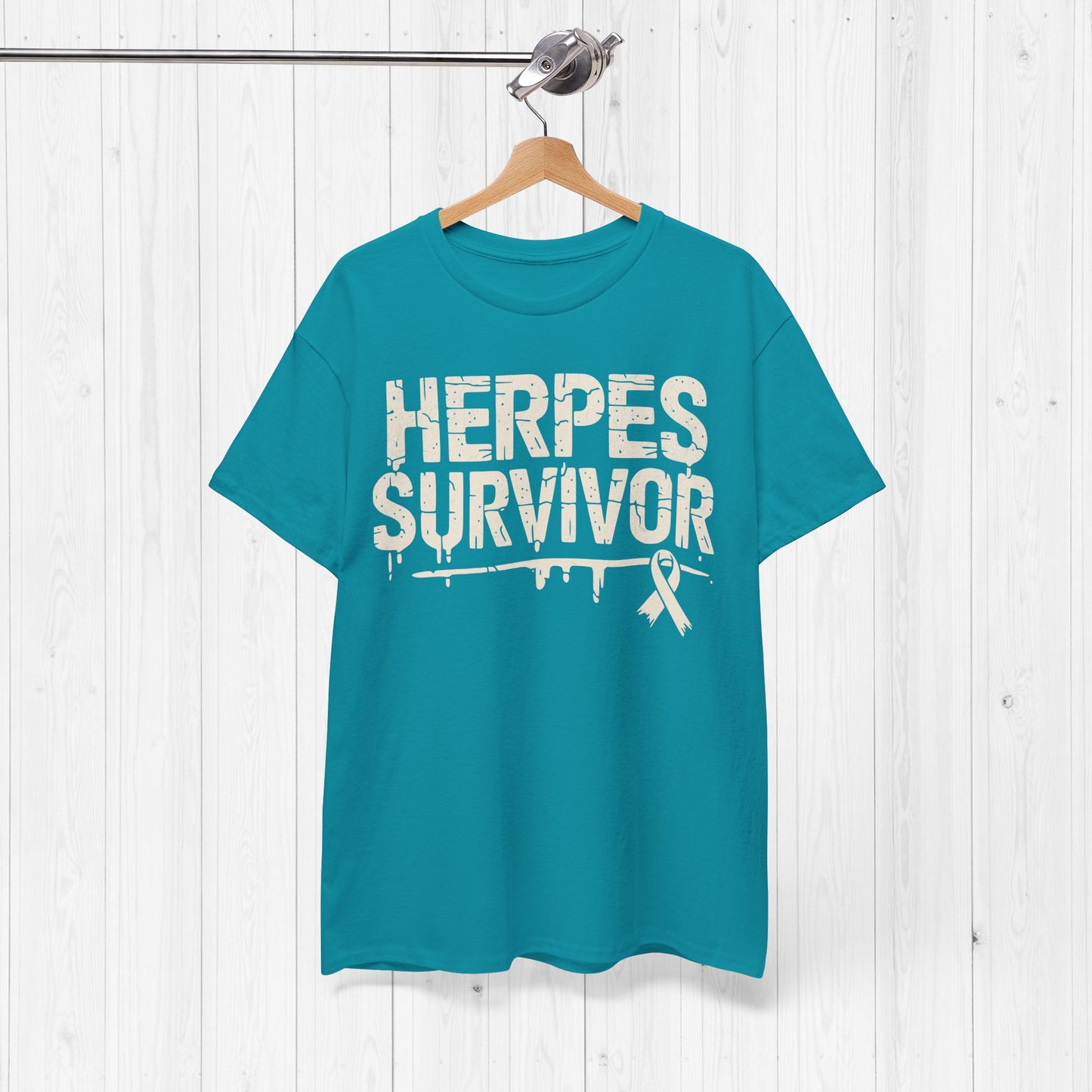 “Herpes Survivor” Funny STD T-Shirt