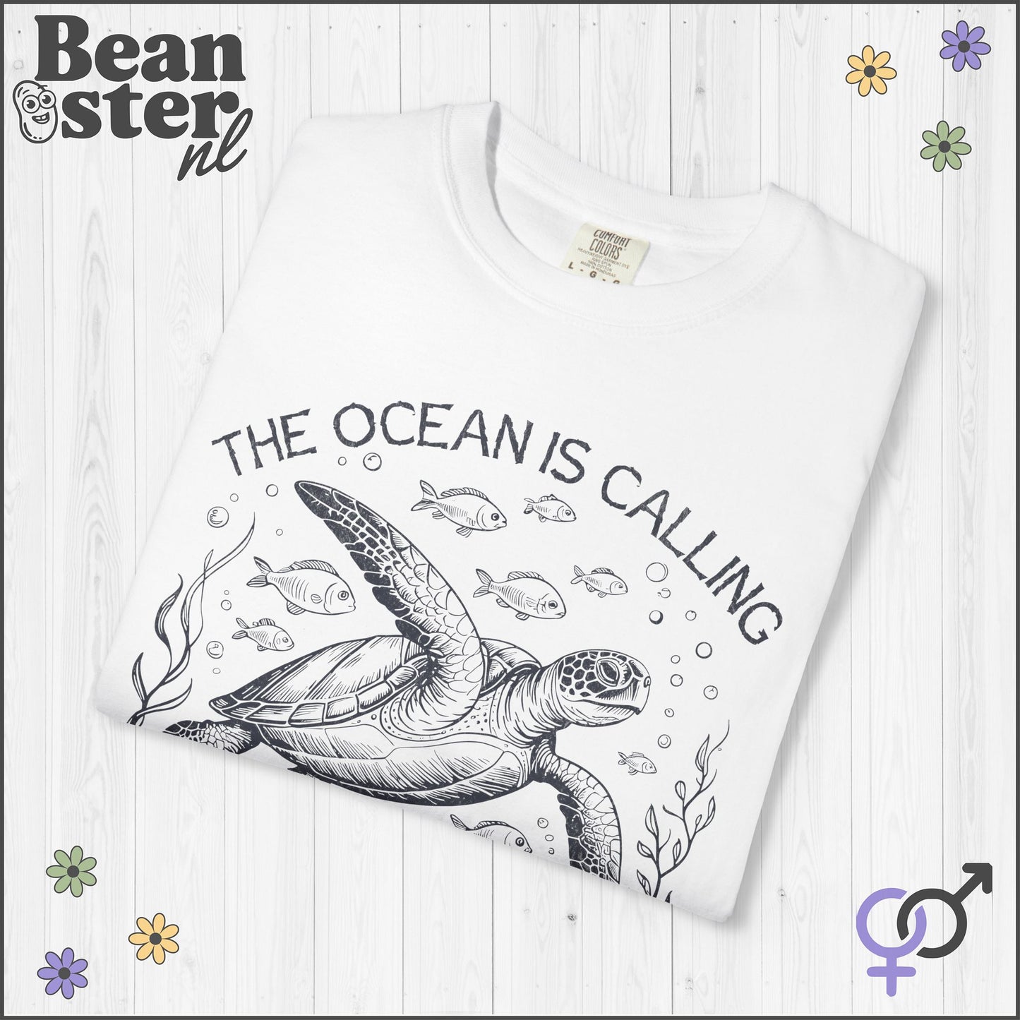 The Ocean Is Calling Vintage Sea Creatures Graphic Tee