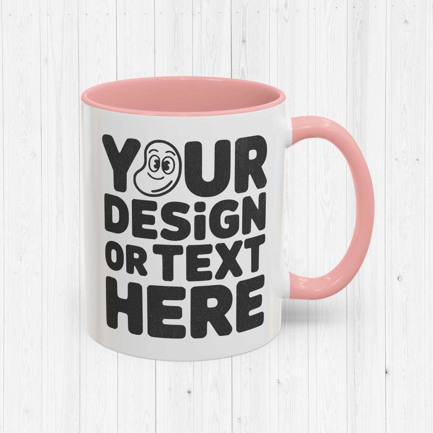 Personalized Accent Coffee Mug, Custom Mug Gift - Unique Coffee Cup.