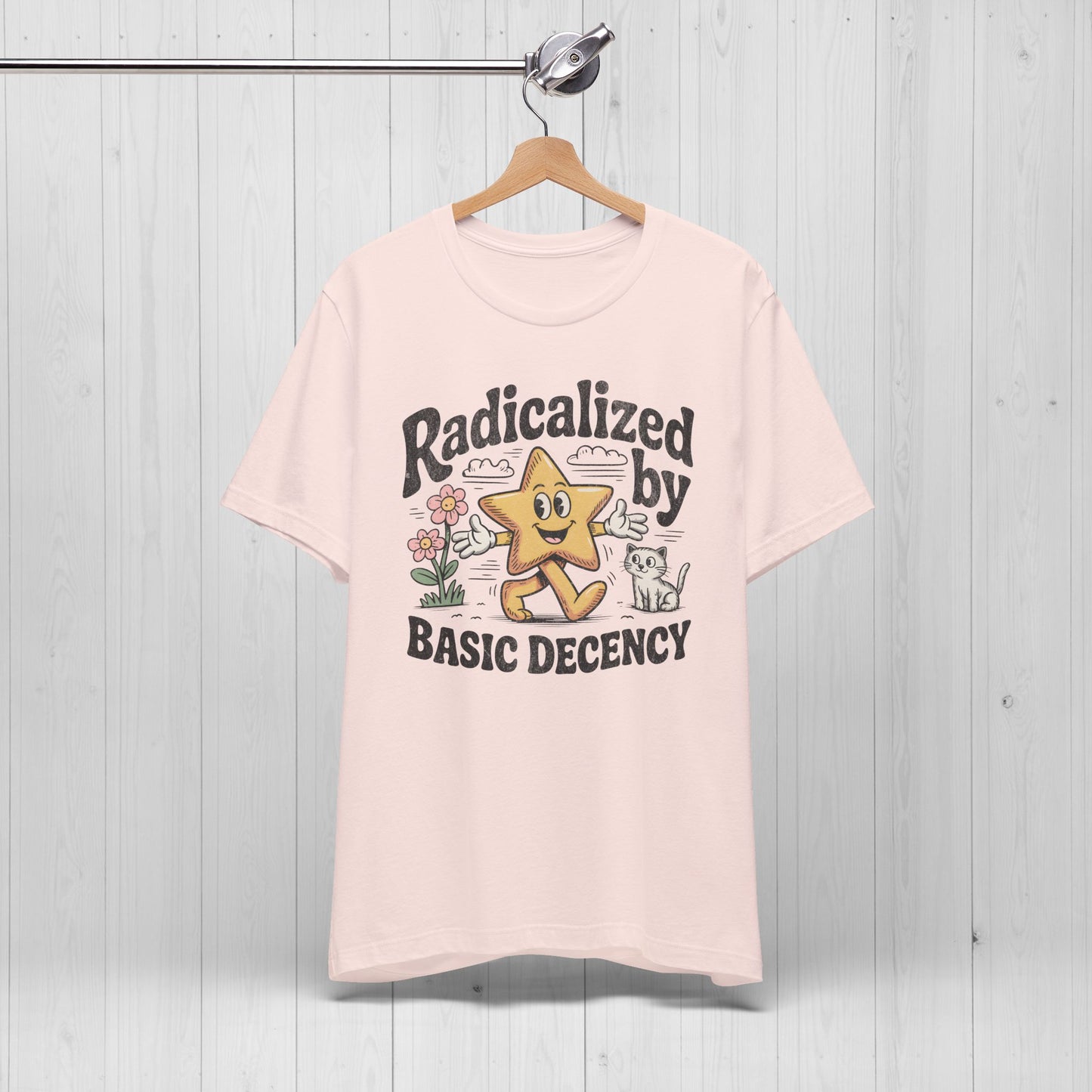 Radicalized By Basic Decency - Quirky Star T-Shirt