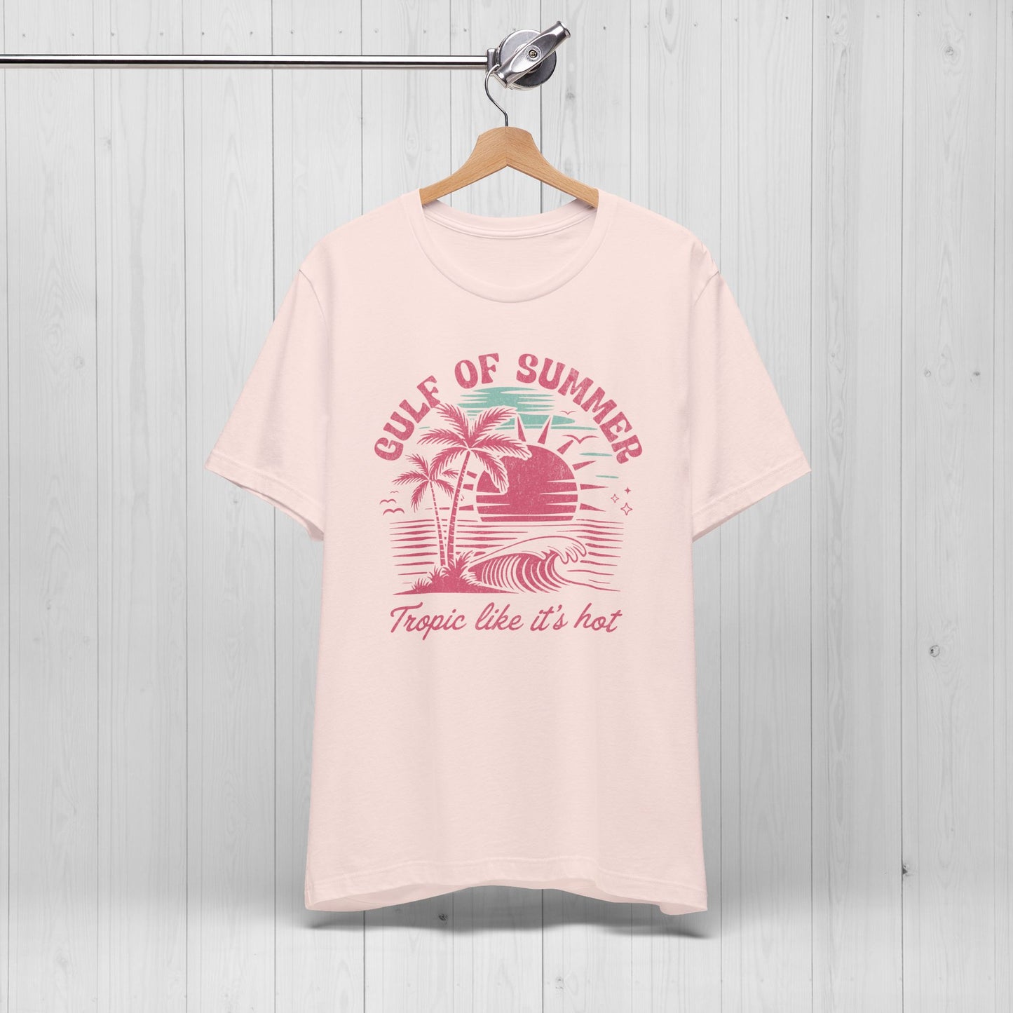 Gulf of Summer Tee | Vintage Pink 90s Beach Vibes Shirt ๐