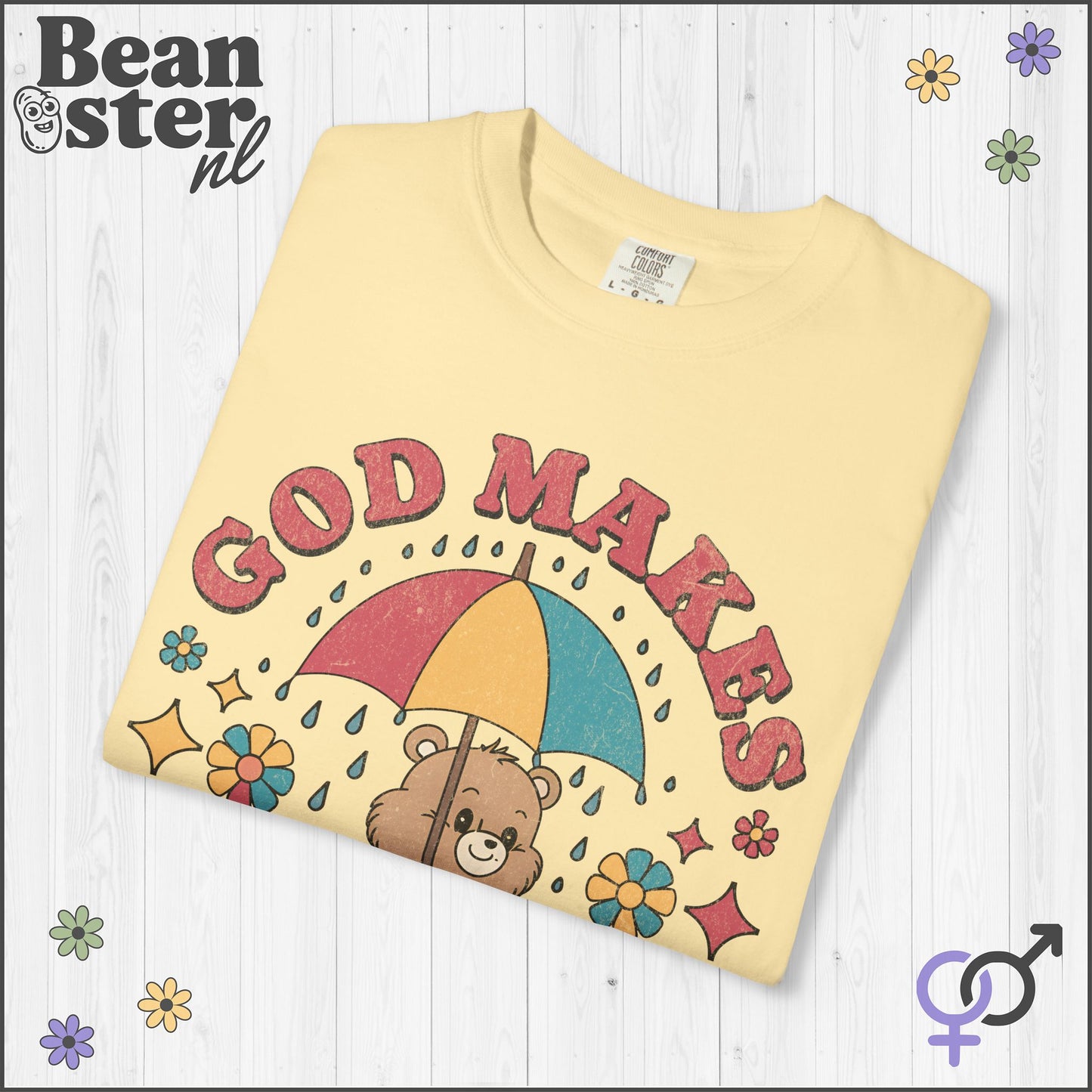 God Makes Me Wet T-Shirt – Funny Cartoon Oversized Tee