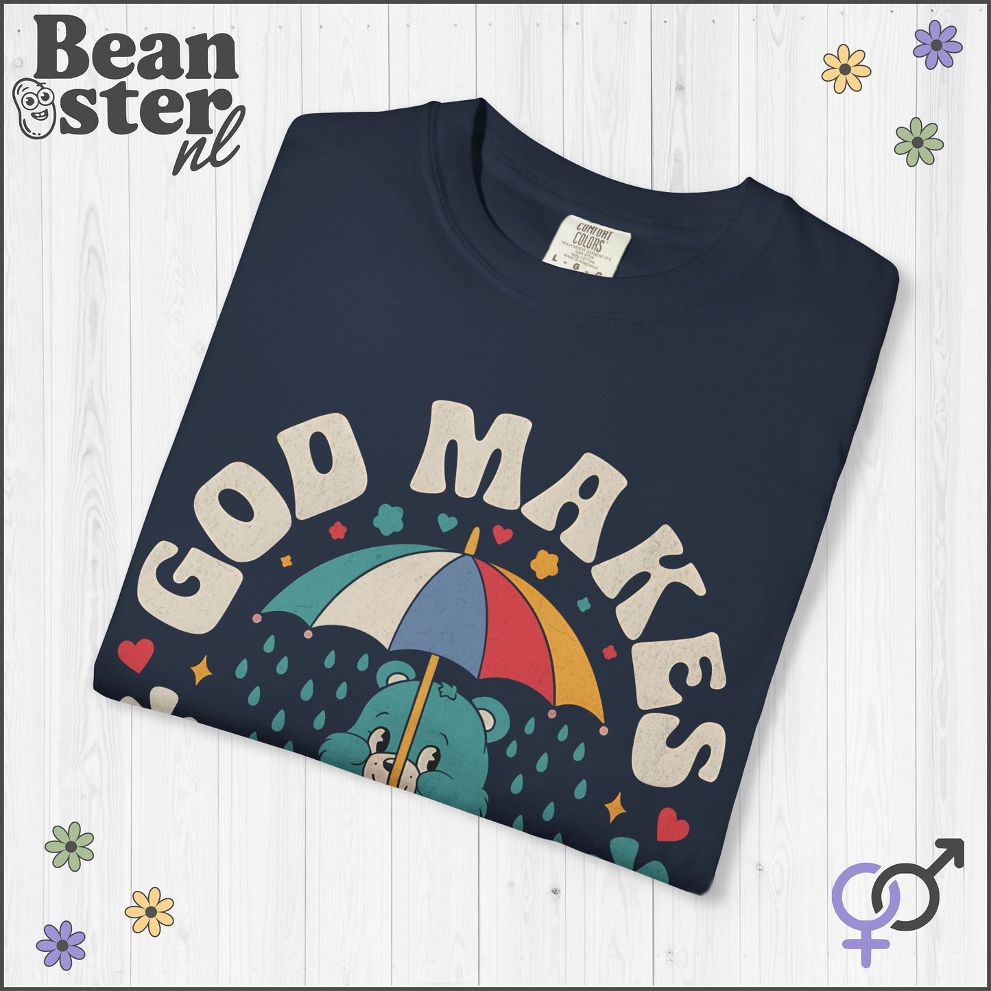 God Makes Me Wet T-Shirt – Funny Cartoon Oversized Tee