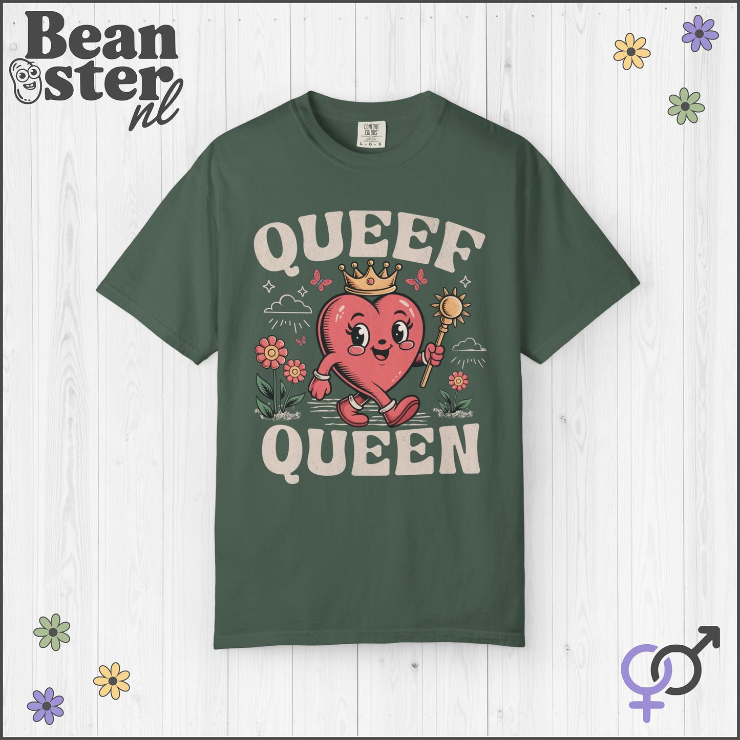 Queef Queen Retro Heart Mascot Shirt