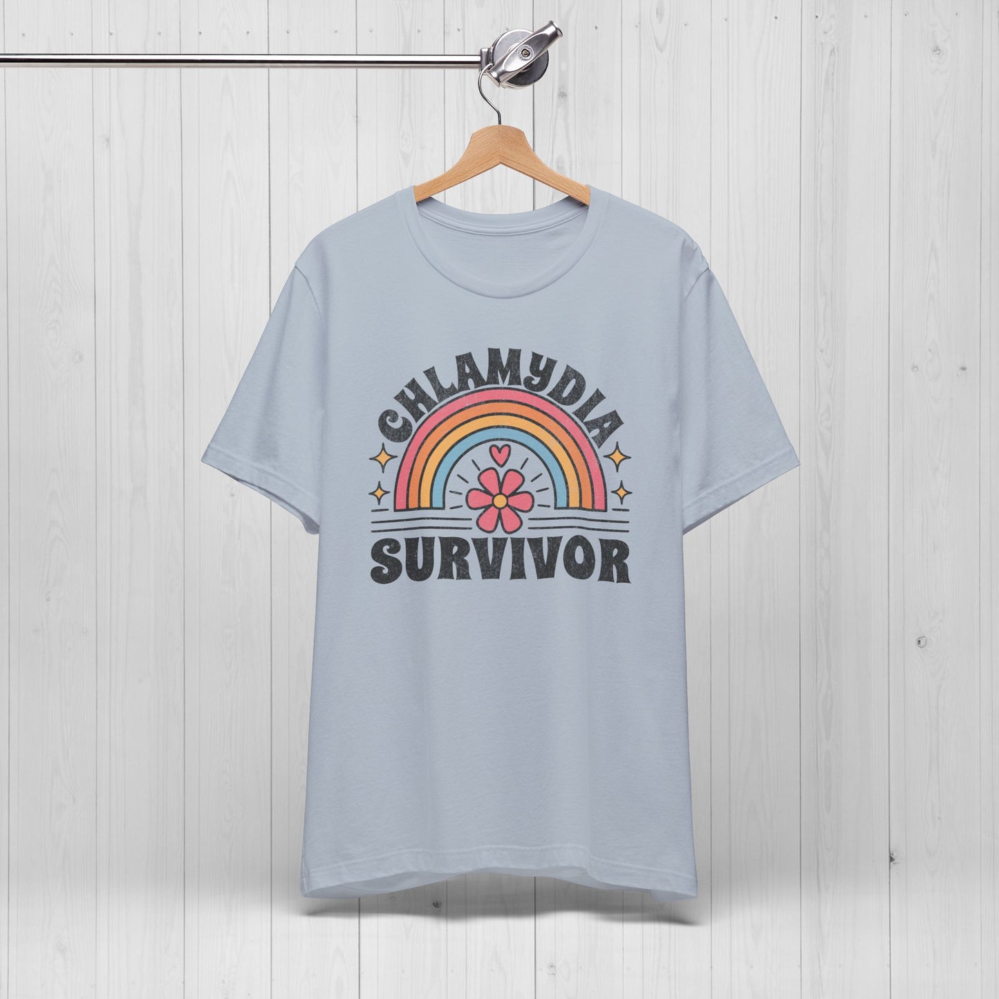 Chlamydia Survivor Shirt ๐ Funny Rainbow Flower Tee