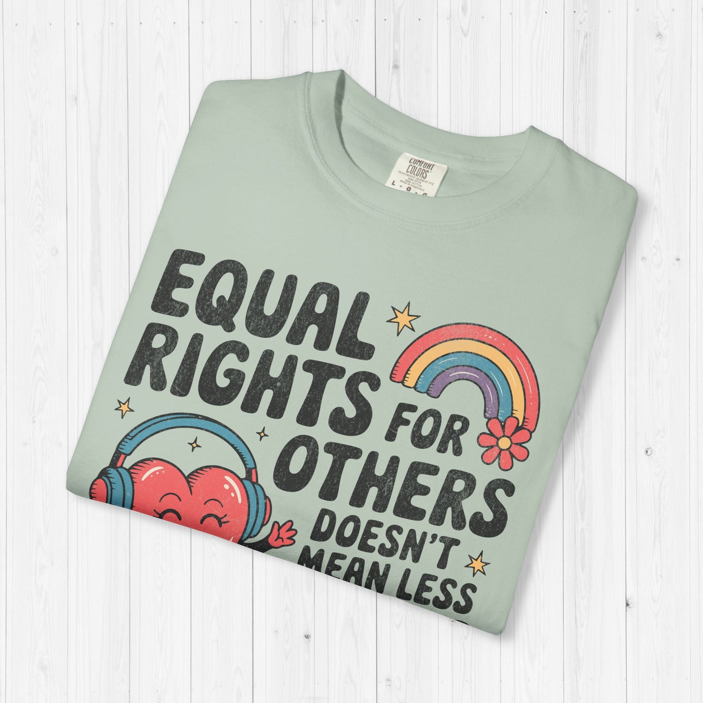 Equal Rights Retro Tee – It’s Not a Pie, It’s Justice 🍰🌈