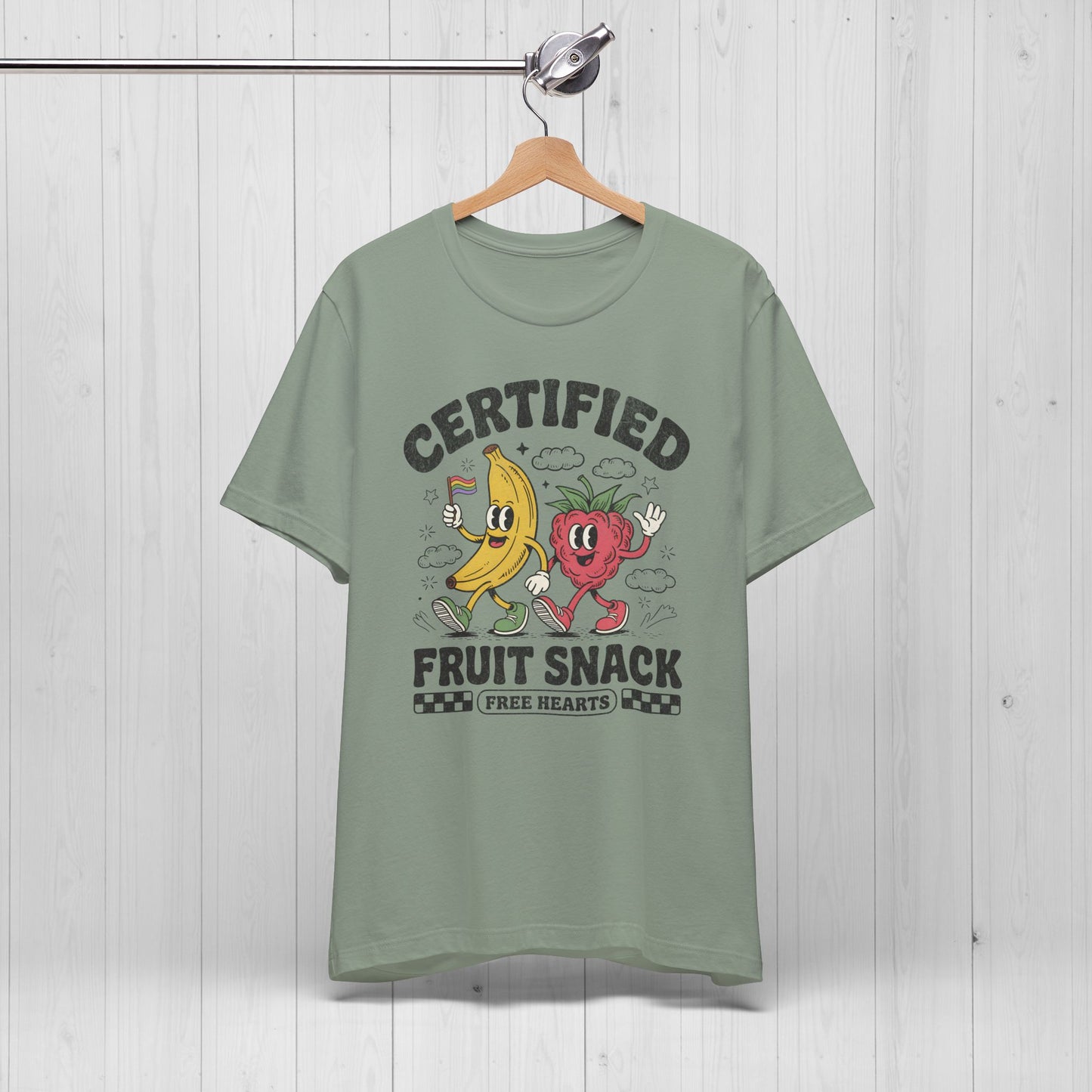 Certified Fruit Snack Tee – Cute Retro LGBTQ Pride Shirt