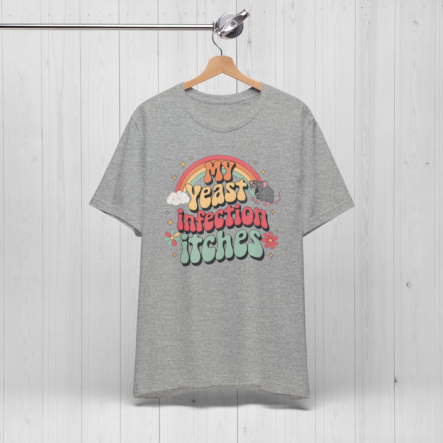 Funny Yeast Infection Shirt – Retro Rainbow Graphic Tee