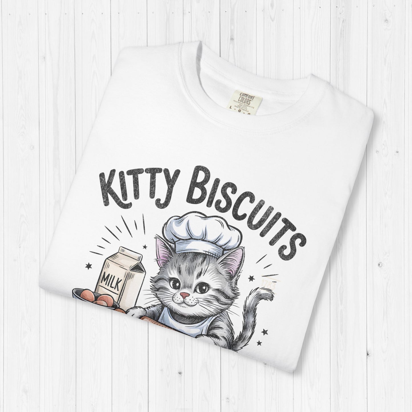 Kitty Biscuits Shirt – Cute Cat Baking Vintage Tee