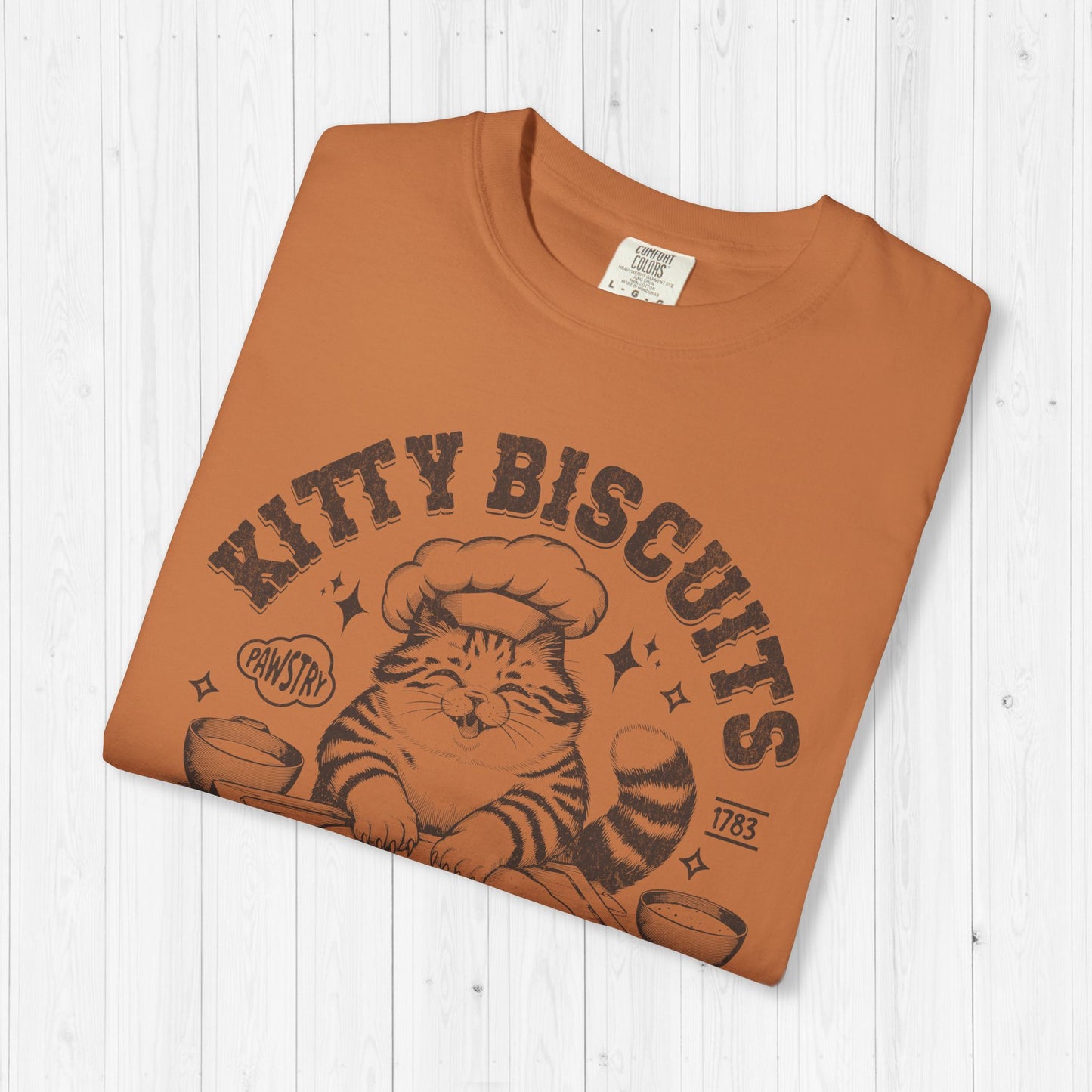 Kitty Biscuits Shirt – Cute Cat Baking Bread Tee for Cat Lovers