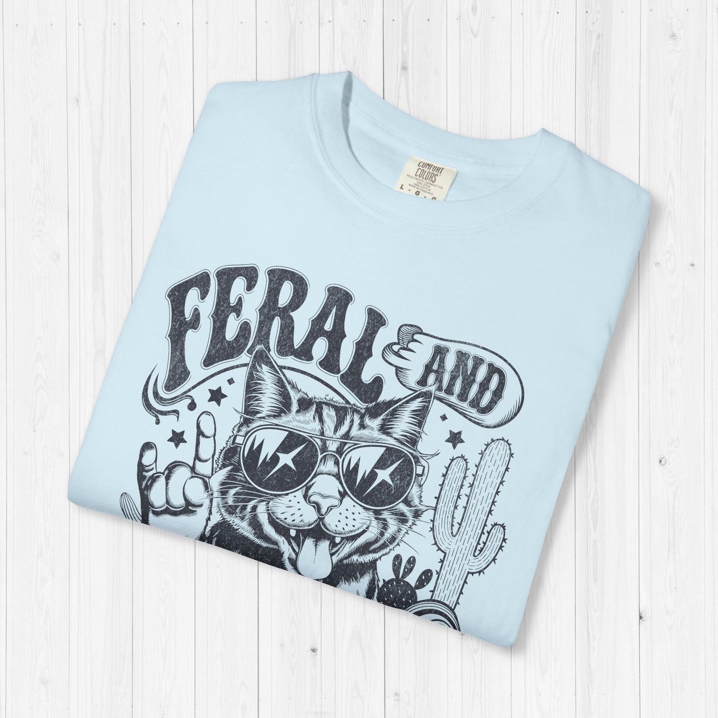 Feral and Spayed Cat Tee – Funny Vintage Feminist Shirt