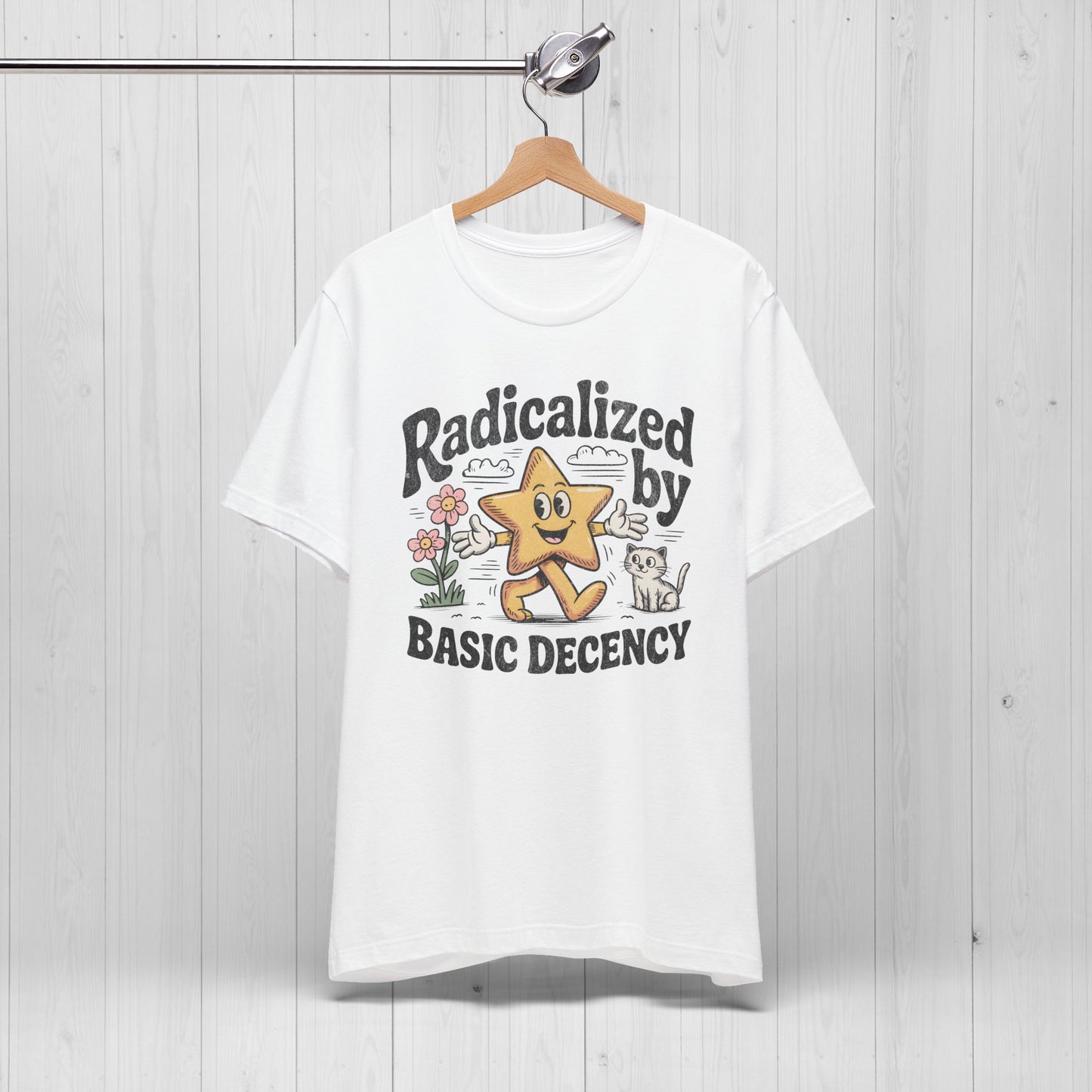 Radicalized By Basic Decency - Quirky Star T-Shirt
