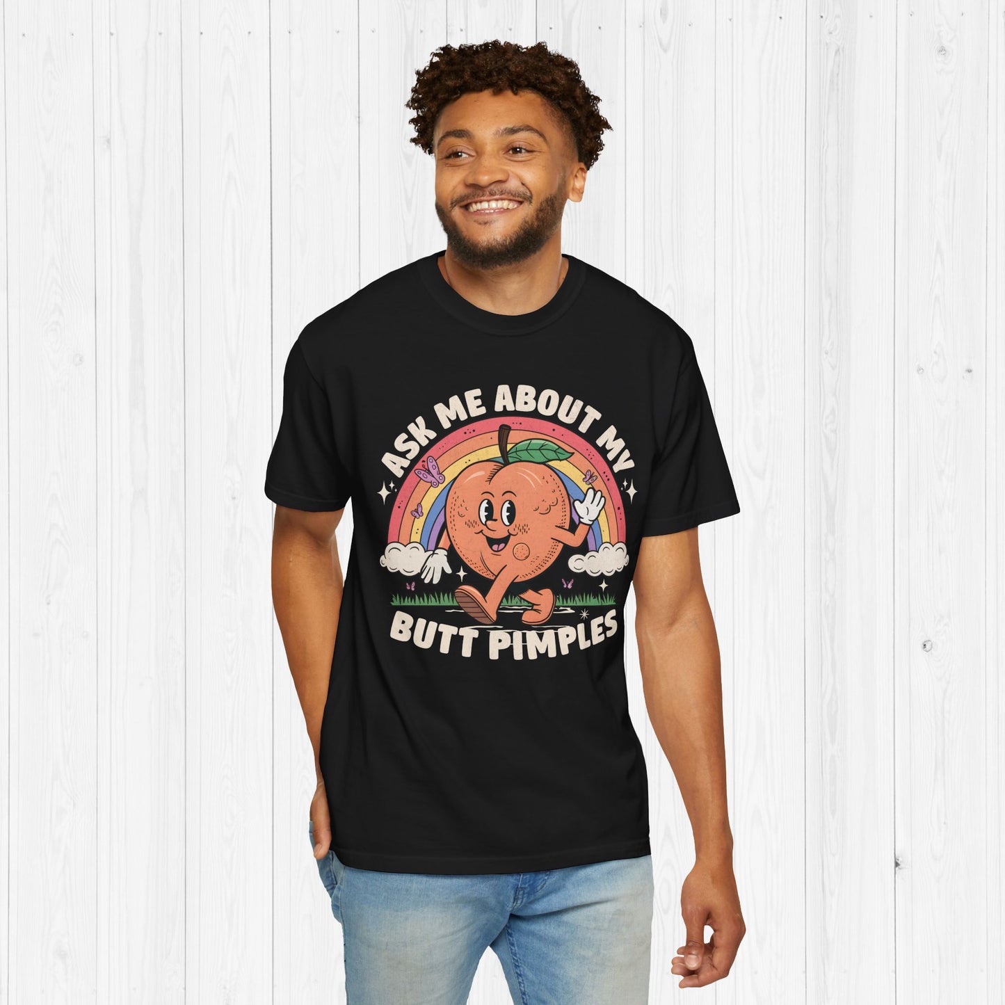 Ask Me About My Butt Pimples Shirt – Funny Adult Humor Tee