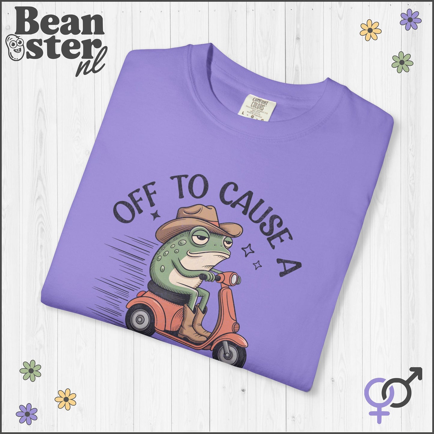 Off To Cause Kerfuffle Frog Meme T-Shirt | Funny Gift Tee