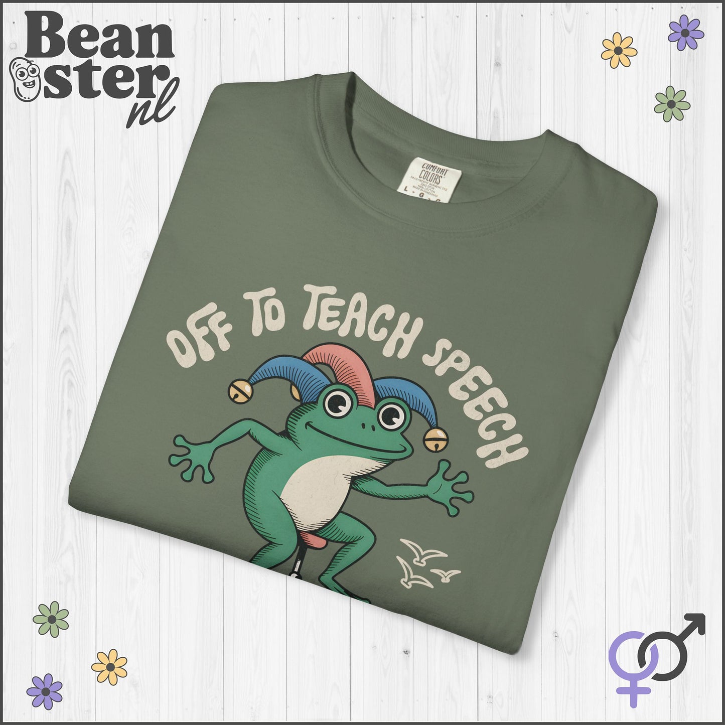 Funny Scooter Frog “Off to Teach Speech” T-Shirt